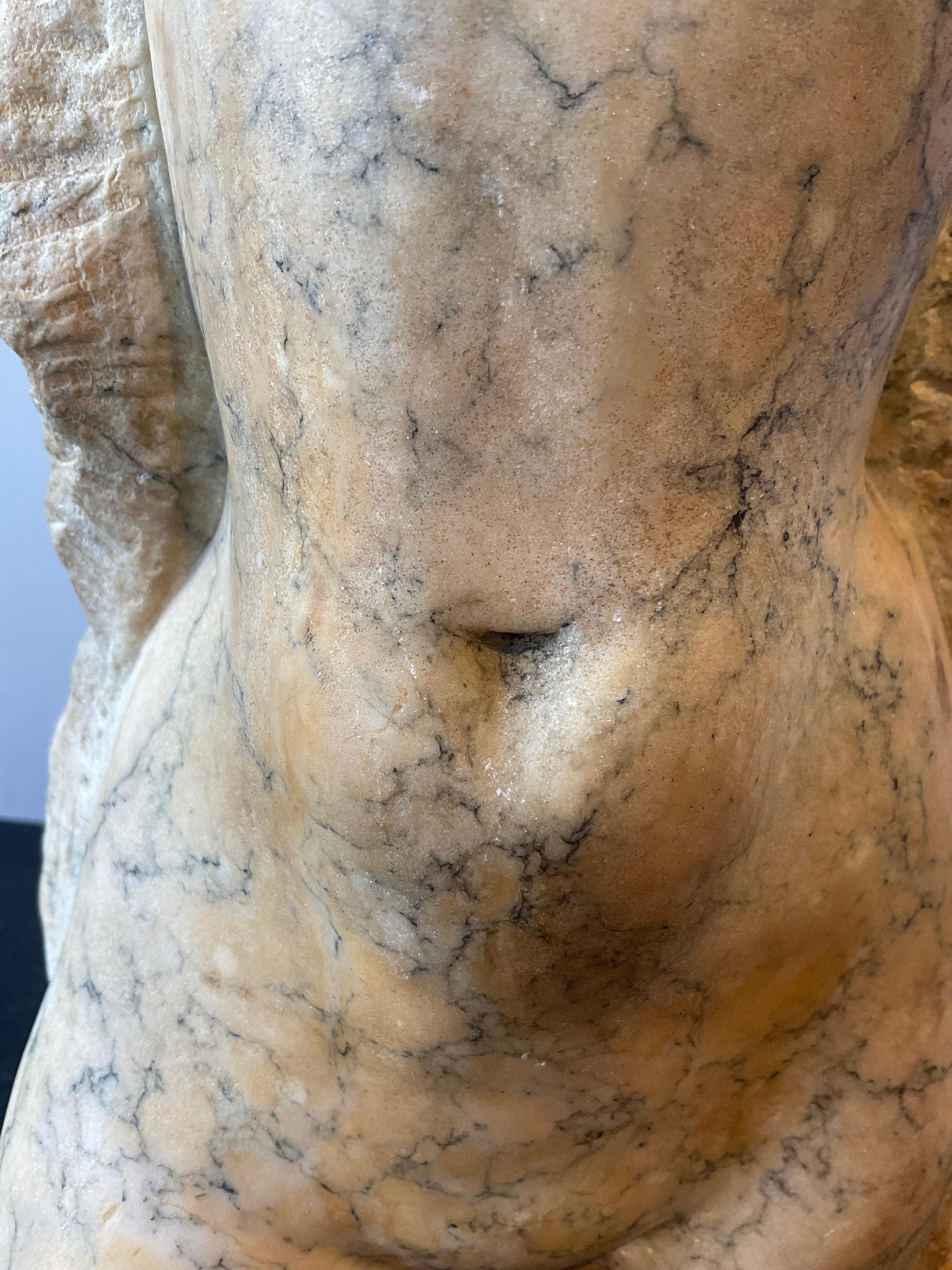 1960s Carved Marble Nude Sculpture  For Sale 6