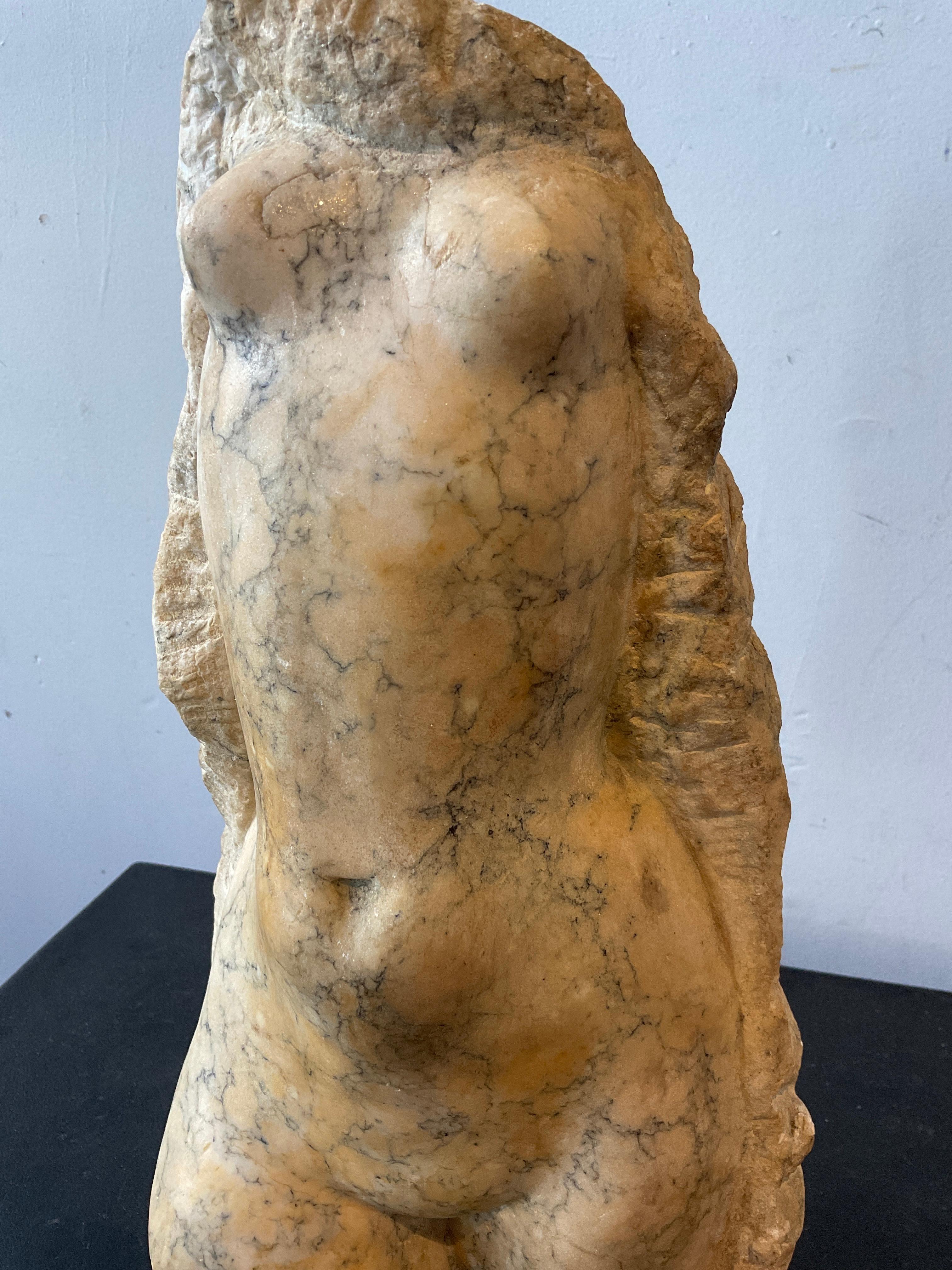 1960s Carved Marble Nude Sculpture  For Sale 4