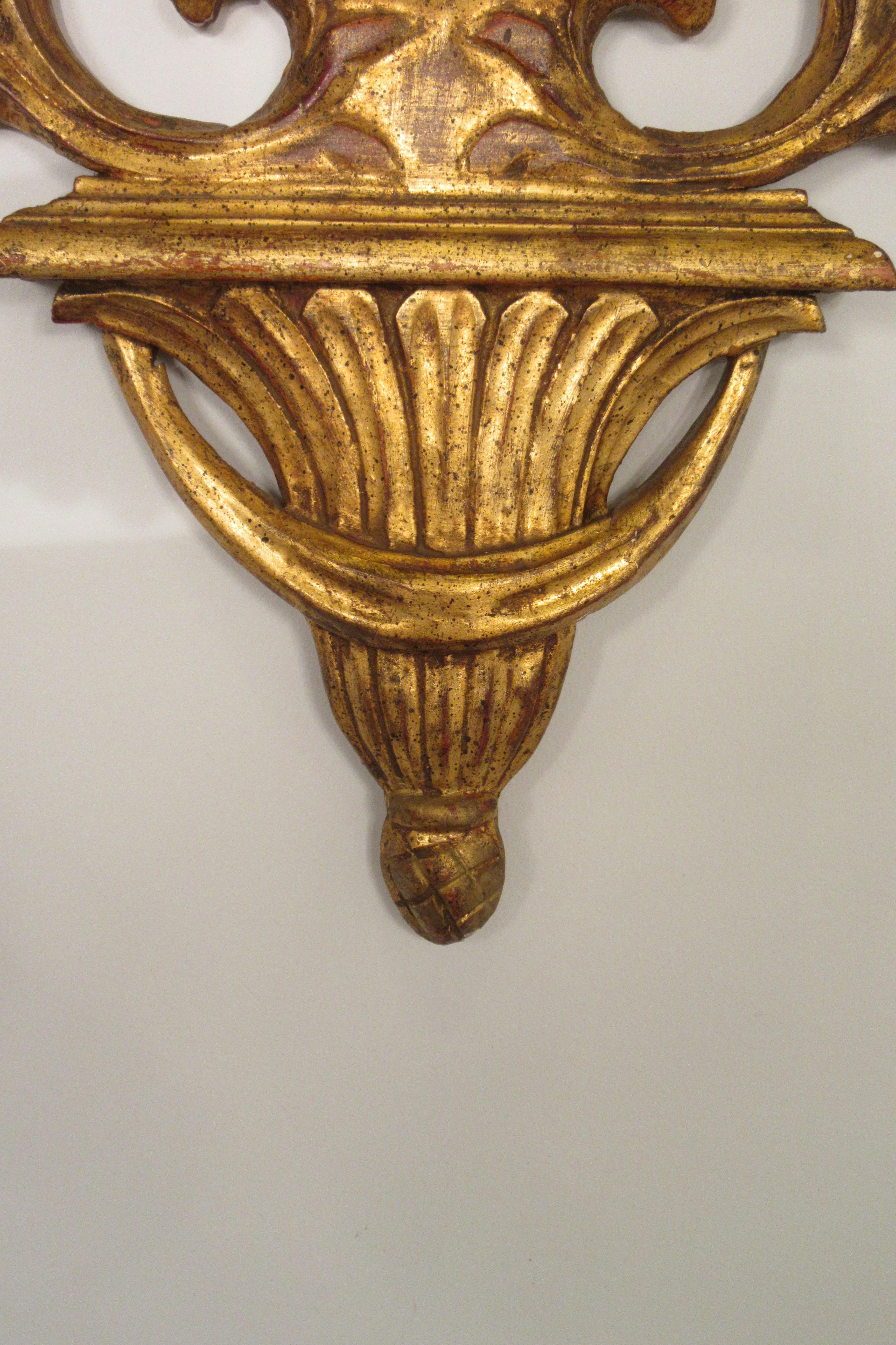 1960s Carved Wood Gilt Italian Barometer 6