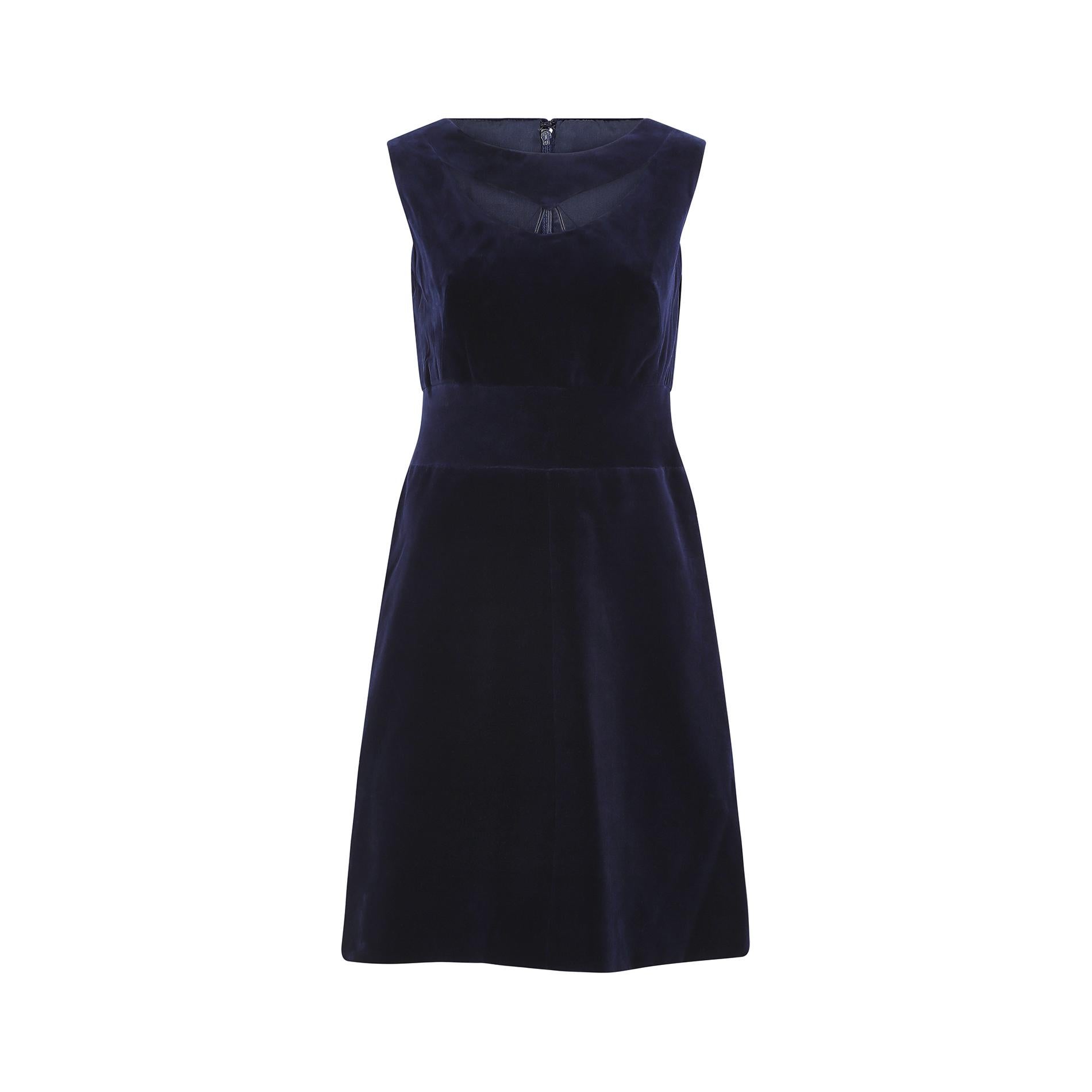 1960s Carven Haute Couture Costume habillé en velours Soutache marine Pour femmes en vente