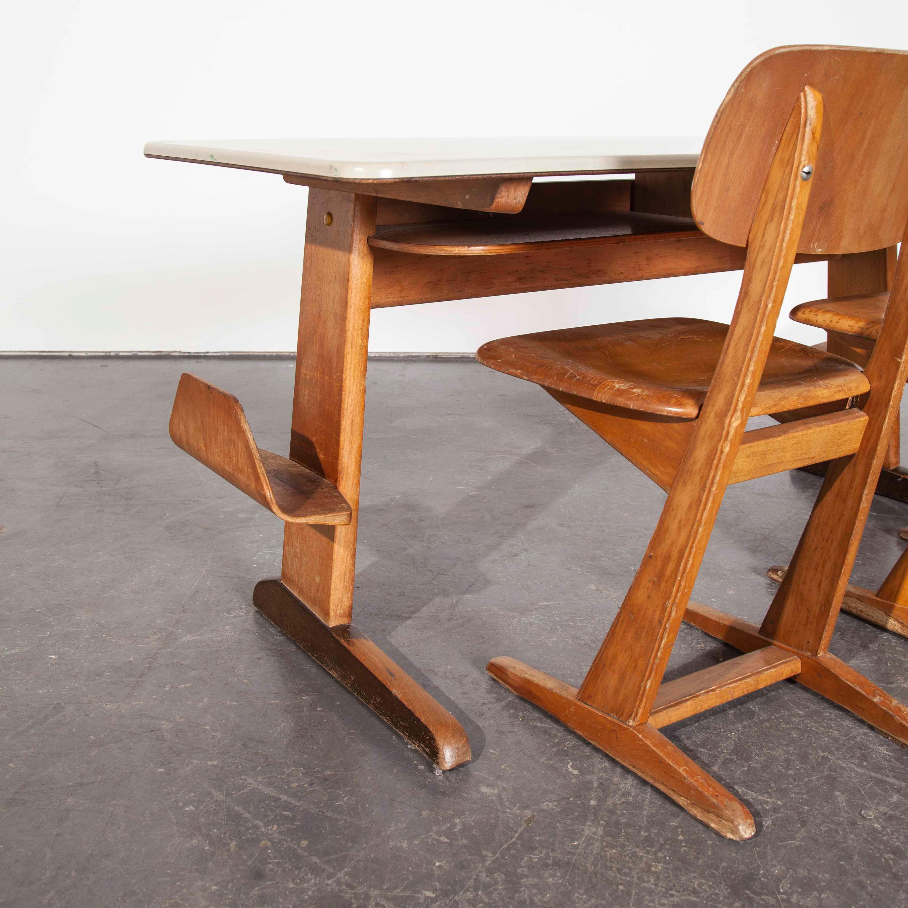 German 1960s Casala Children's Desk and Chair Set
