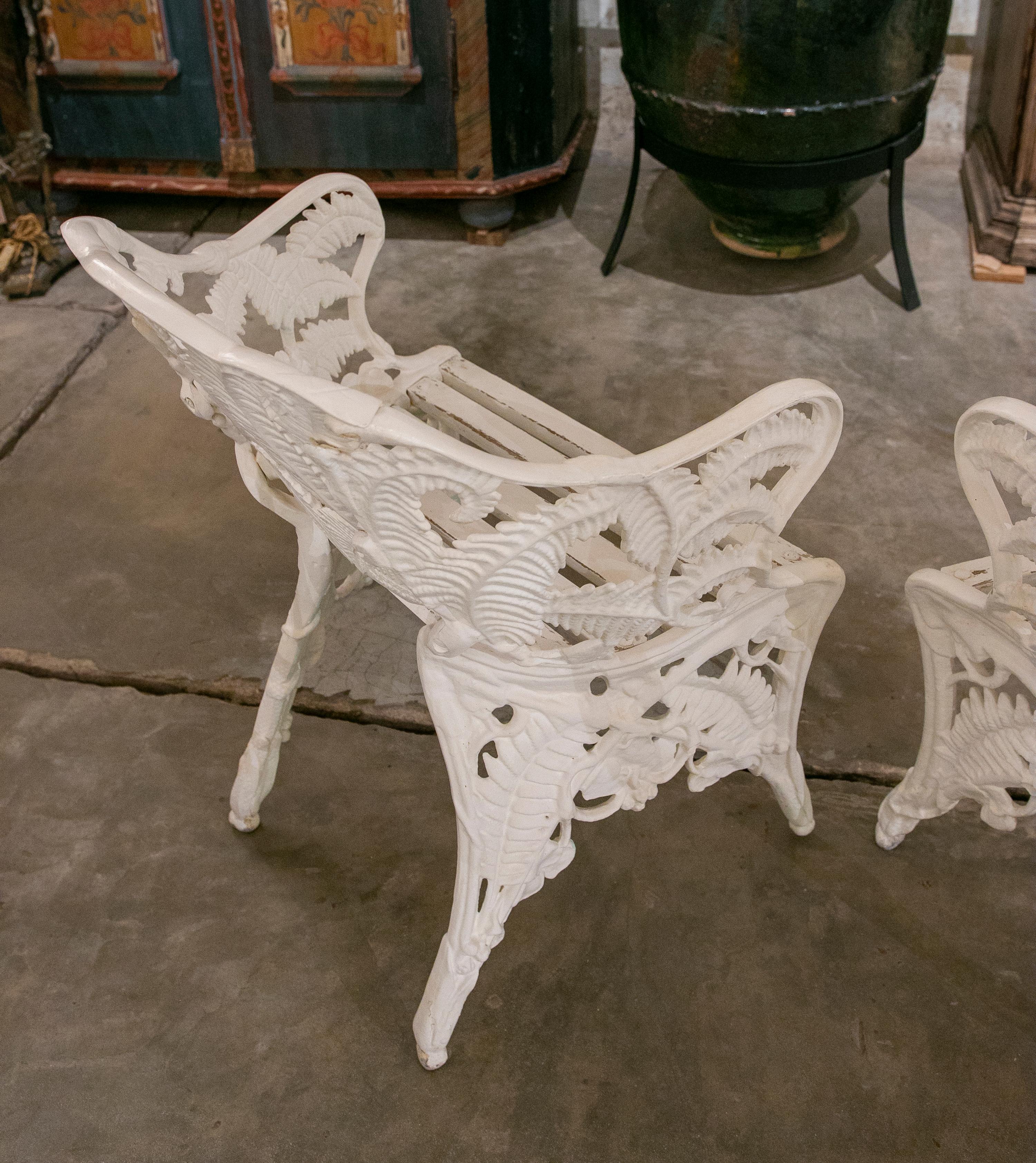 1960s Cast Metal Armchairs Made by Melins Metal Foundry, Anderstorp in Sweden 8