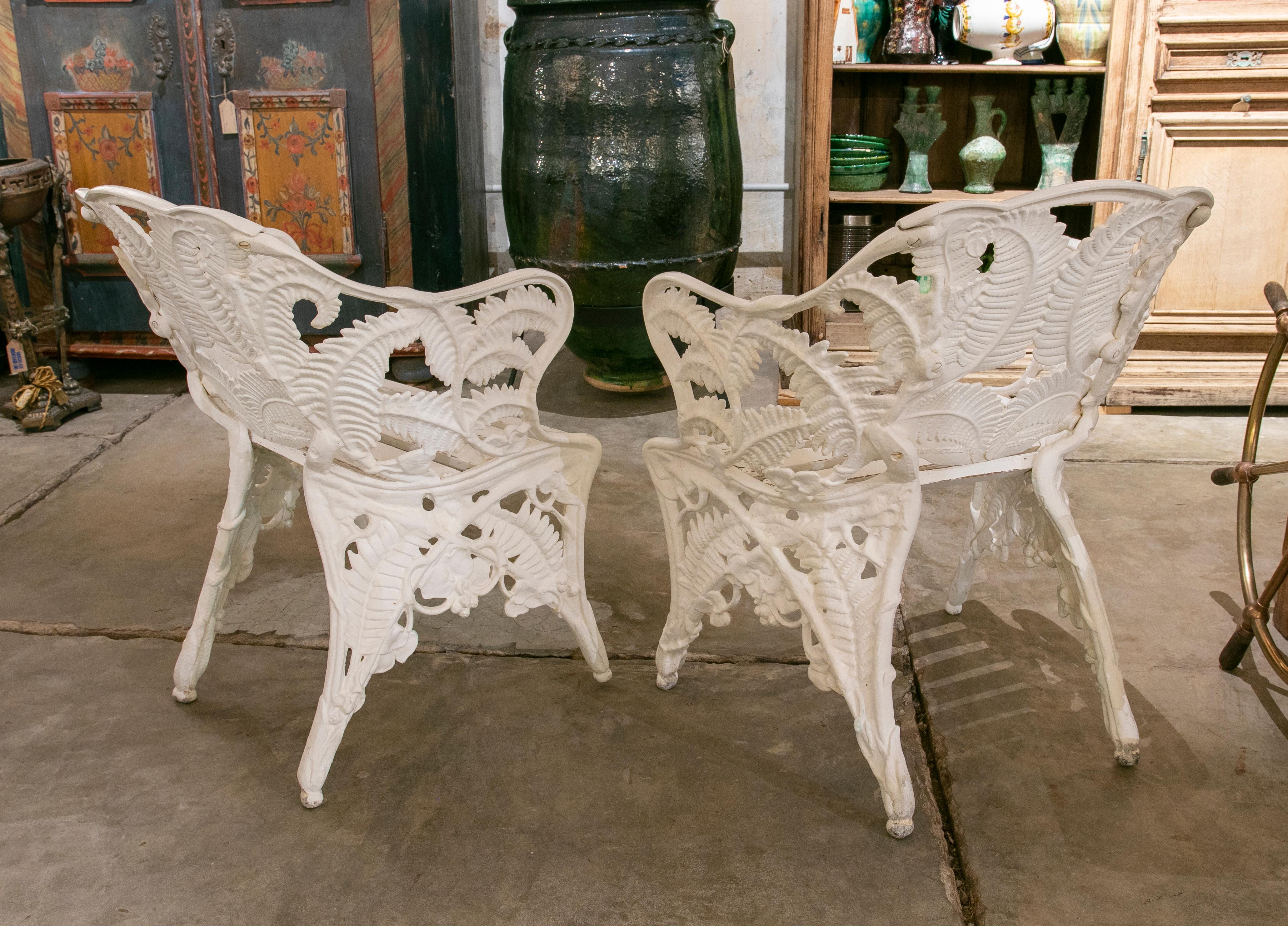 1960s Cast Metal Armchairs Made by Melins Metal Foundry, Anderstorp in Sweden In Good Condition In Marbella, ES