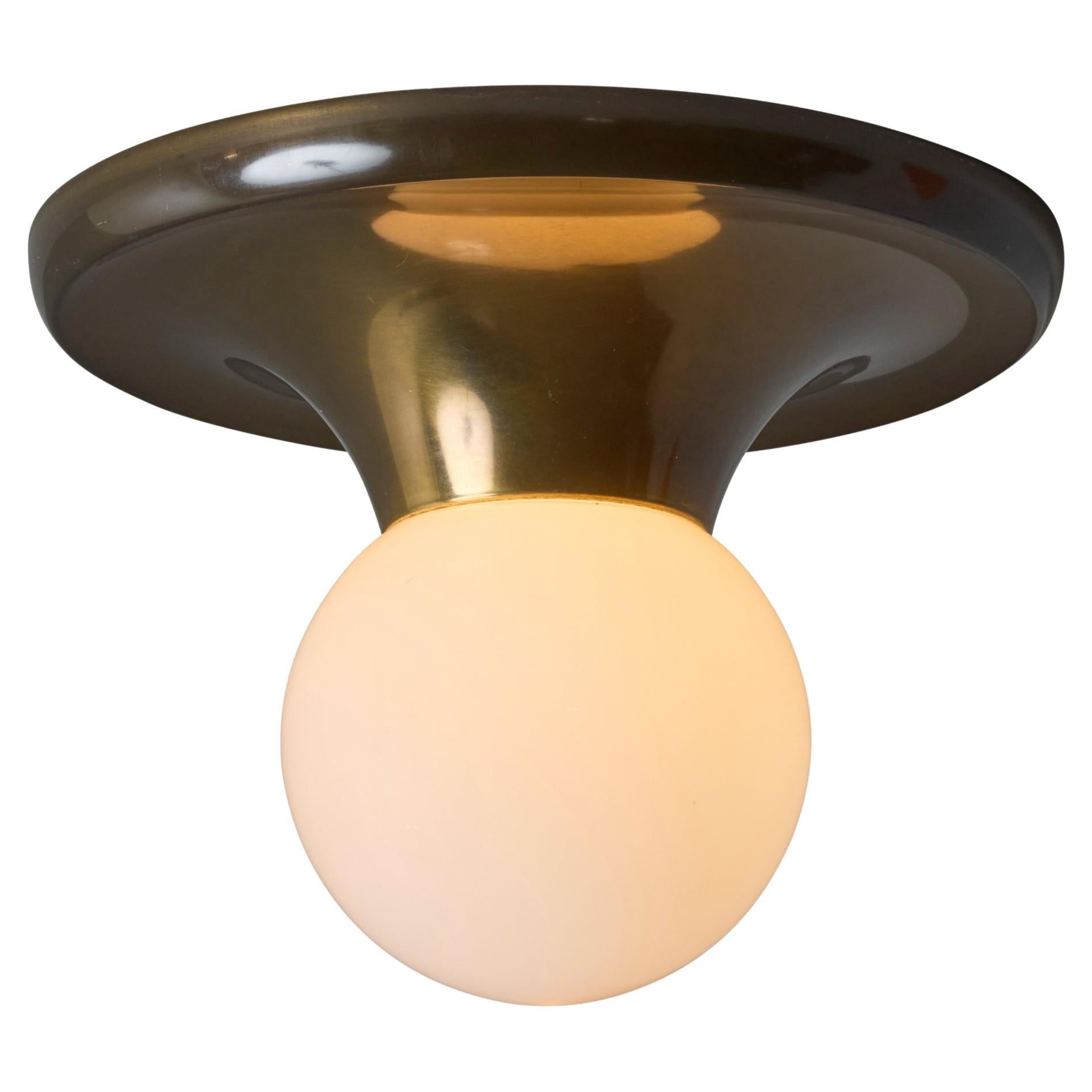 1960s Castiglioni Brass 
Light Ball
 Ceiling Lamp For Sale