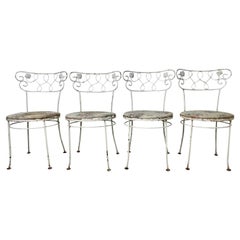 Retro 1960s Cast Iron Outdoor Chairs - Set of 4