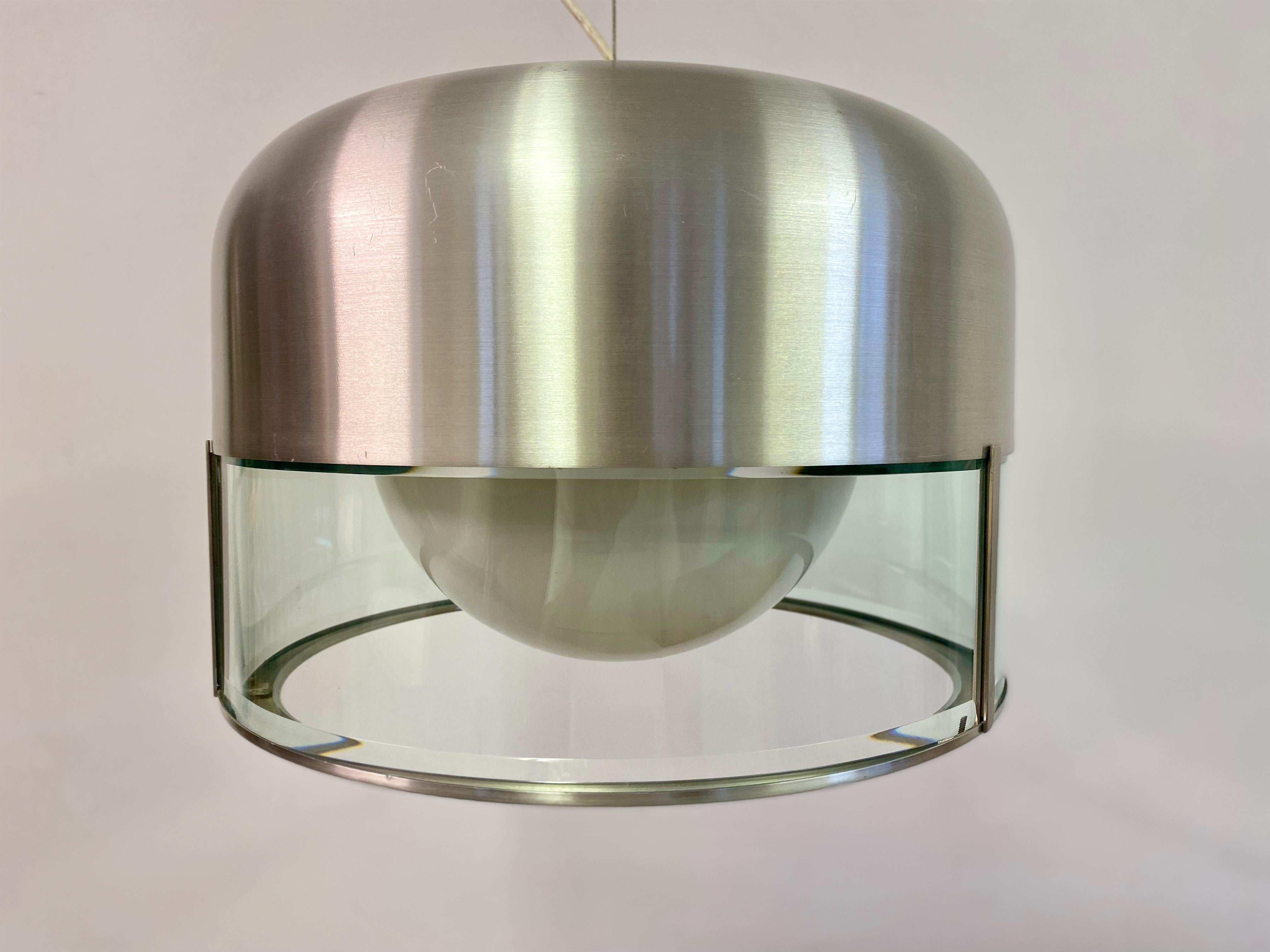 Aluminum 1960s Ceiling Light by Pia Guidetti Crippa for Lumi For Sale