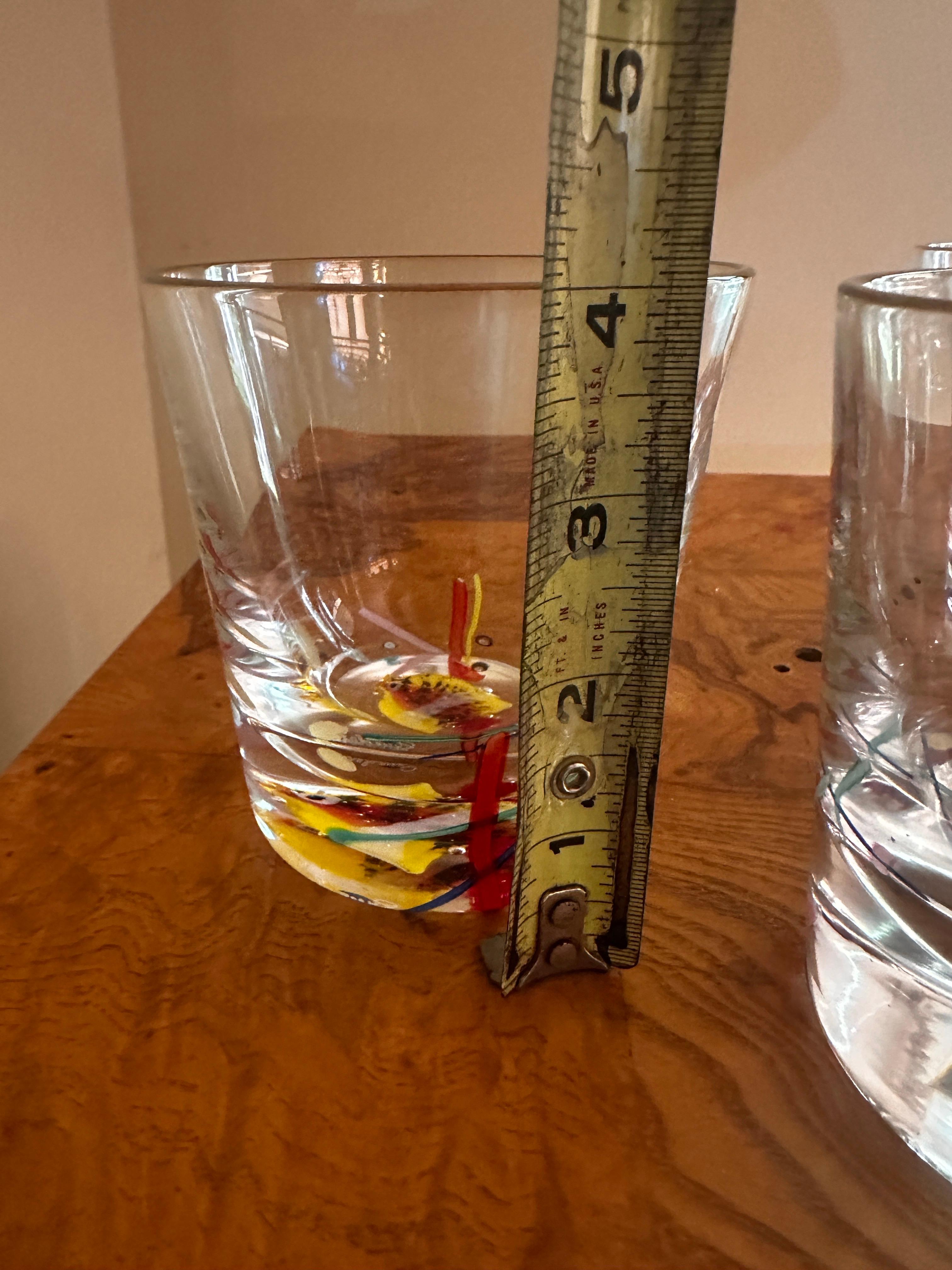 1960s Cenedese murano art glass rocks glasses set of four For Sale 4