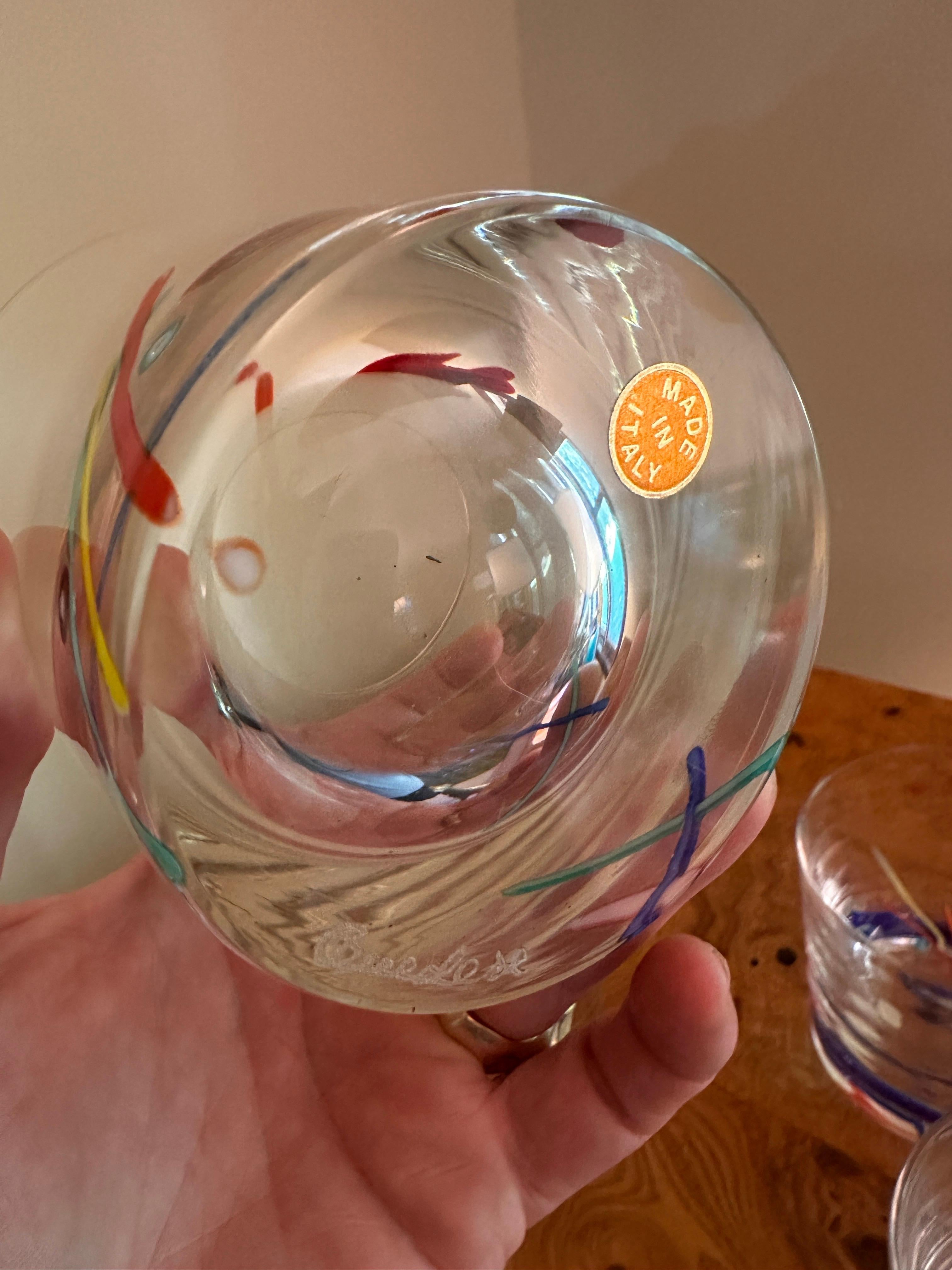 1960s Cenedese murano art glass rocks glasses set of four For Sale 6