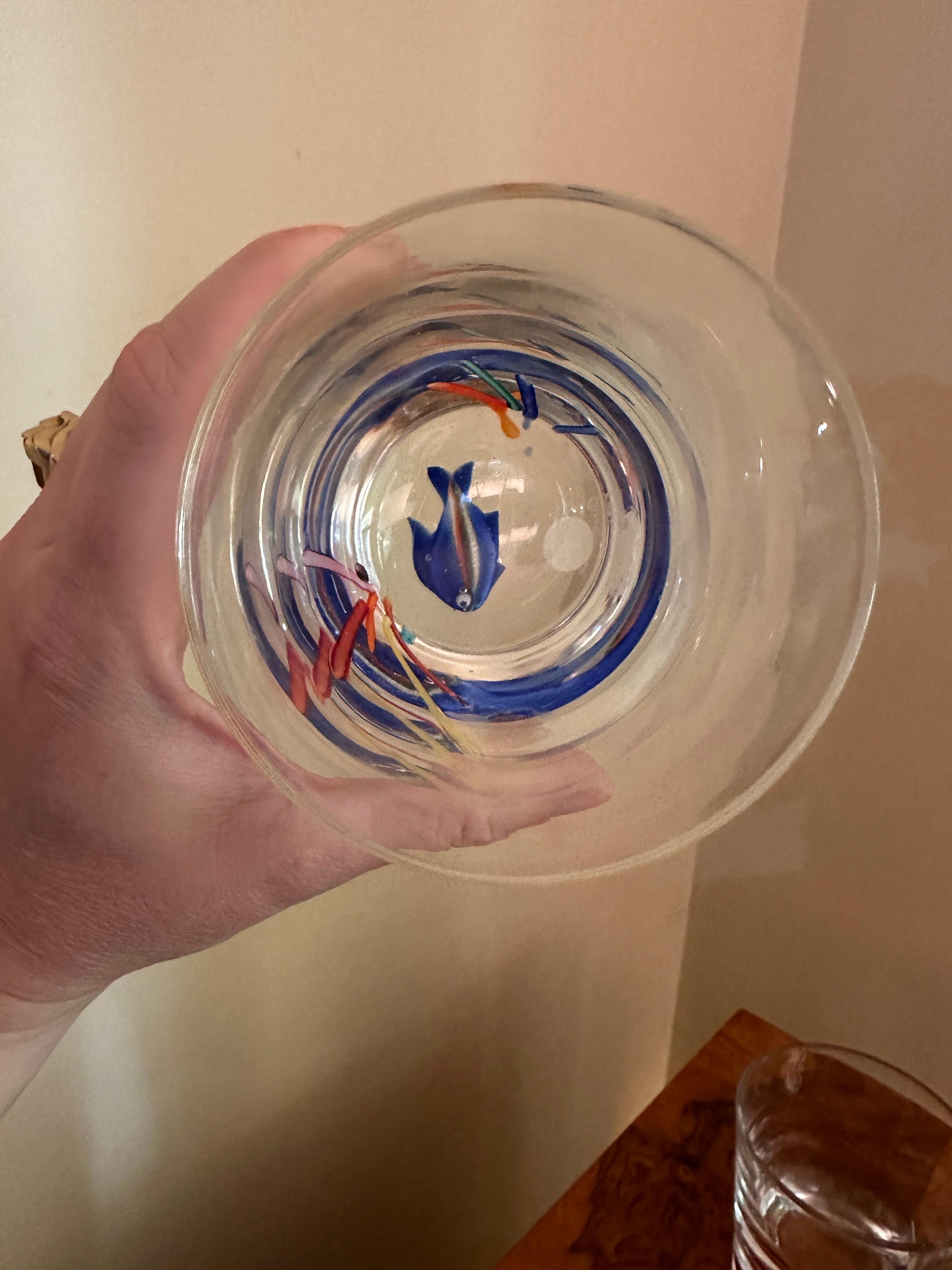 1960s Cenedese murano art glass rocks glasses set of four In Excellent Condition For Sale In Farmingdale, NJ