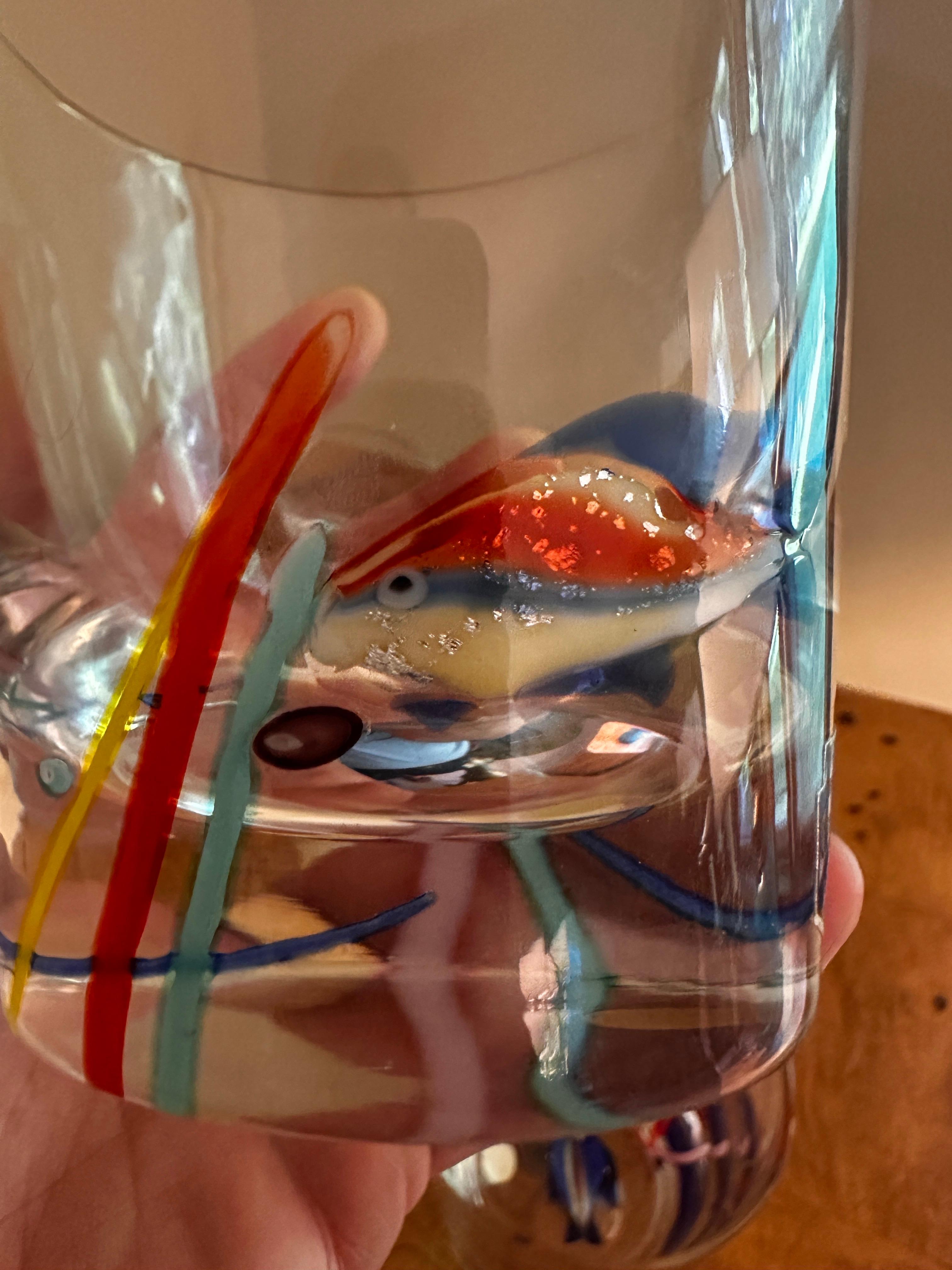 1960s Cenedese murano art glass rocks glasses set of four For Sale 1