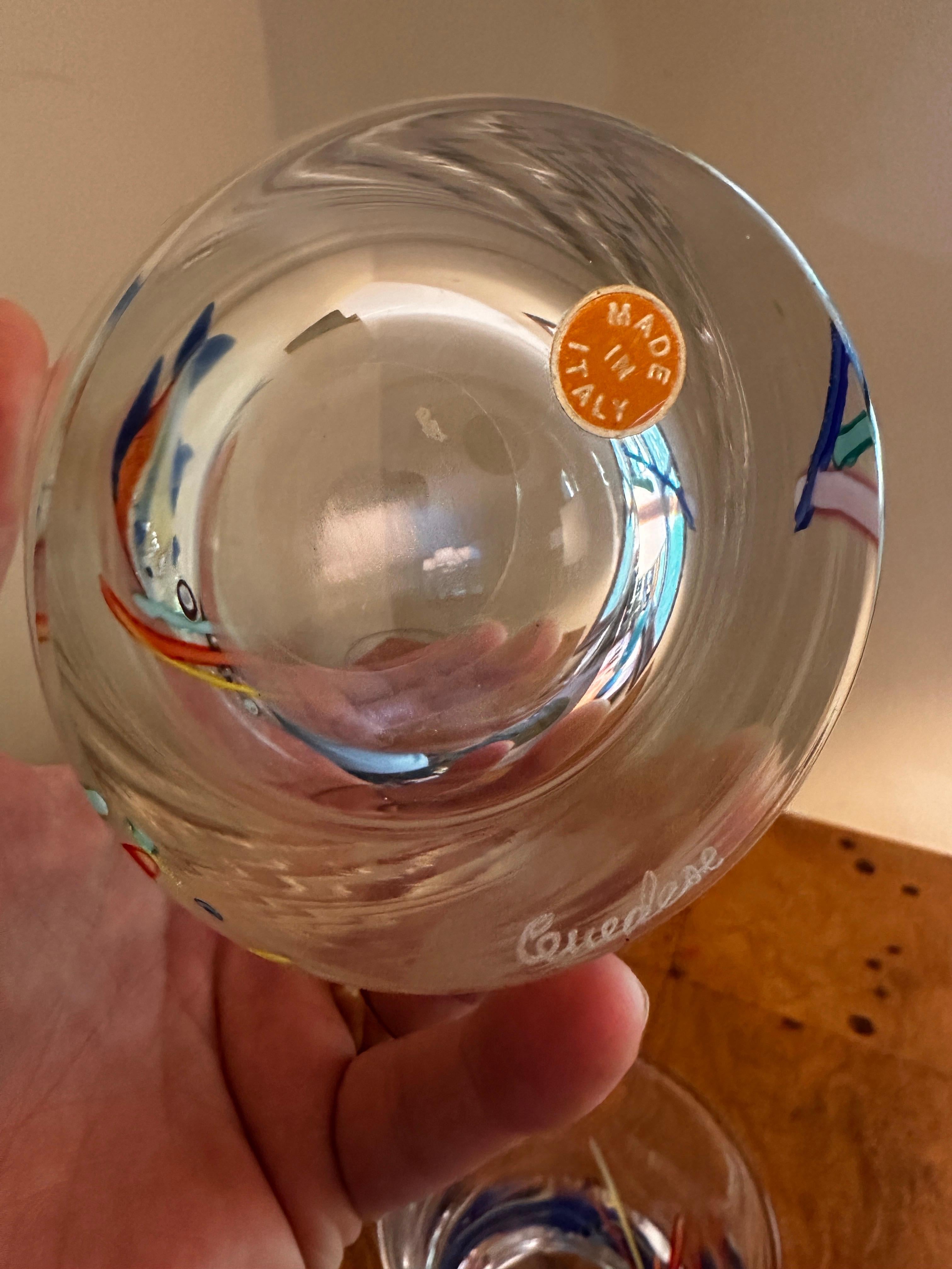 1960s Cenedese murano art glass rocks glasses set of four For Sale 2