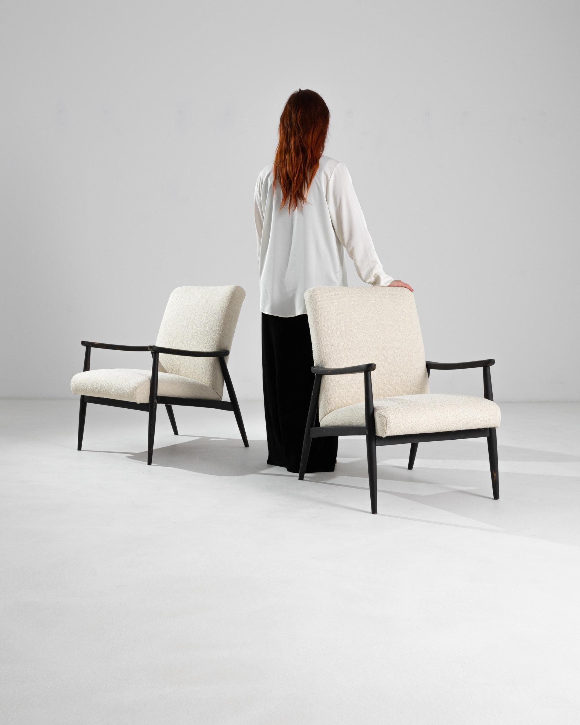 Mid-Century Modern 1960s Central European Modern Armchairs, Pair For Sale
