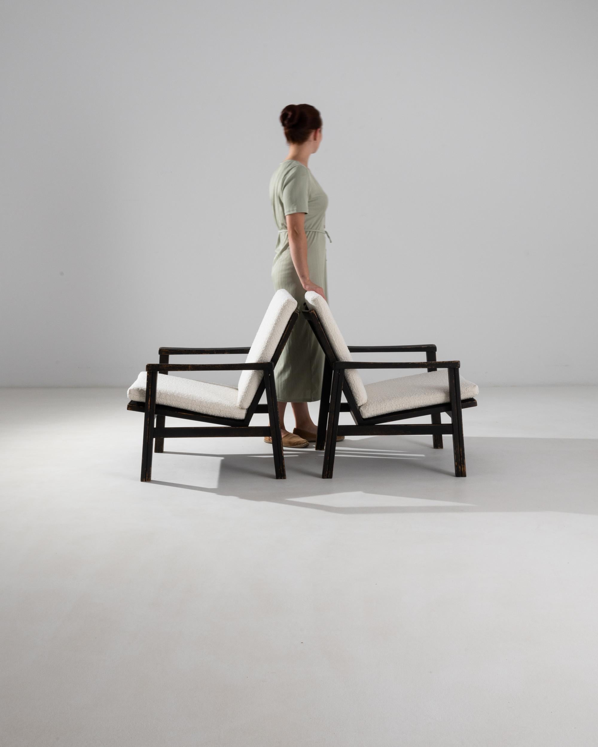20th Century 1960s Central European Modern Armchairs, a Pair For Sale