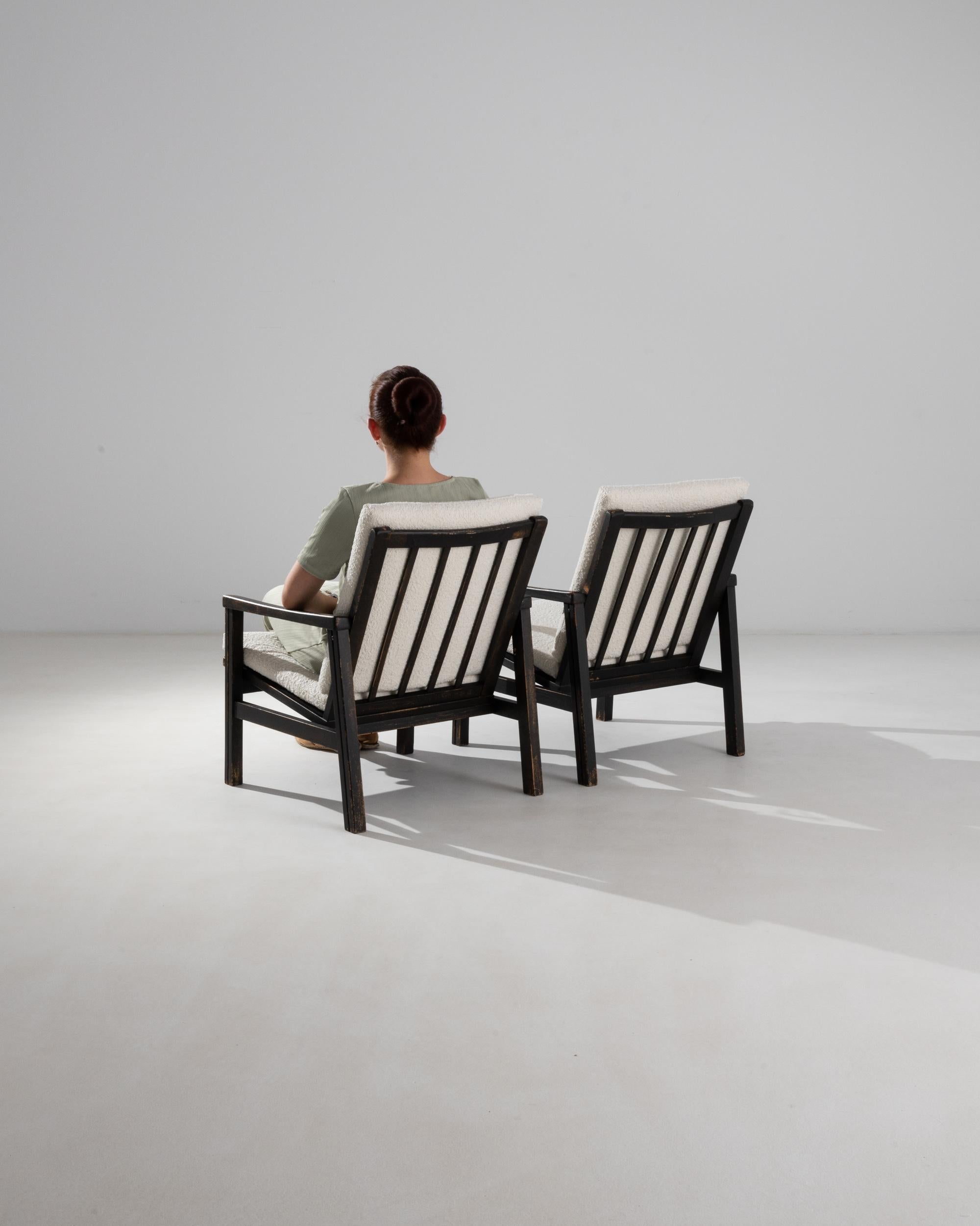 1960s Central European Modern Armchairs, a Pair For Sale 1
