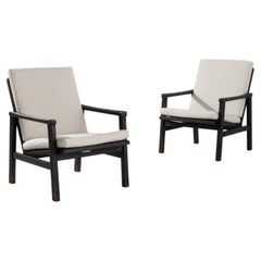 Vintage 1960s Central European Modern Armchairs, a Pair