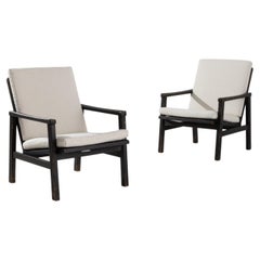 1960s Central European Modern Armchairs, a Pair