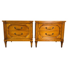 1960s Century Furniture Two-Drawer Nightstands, Pair