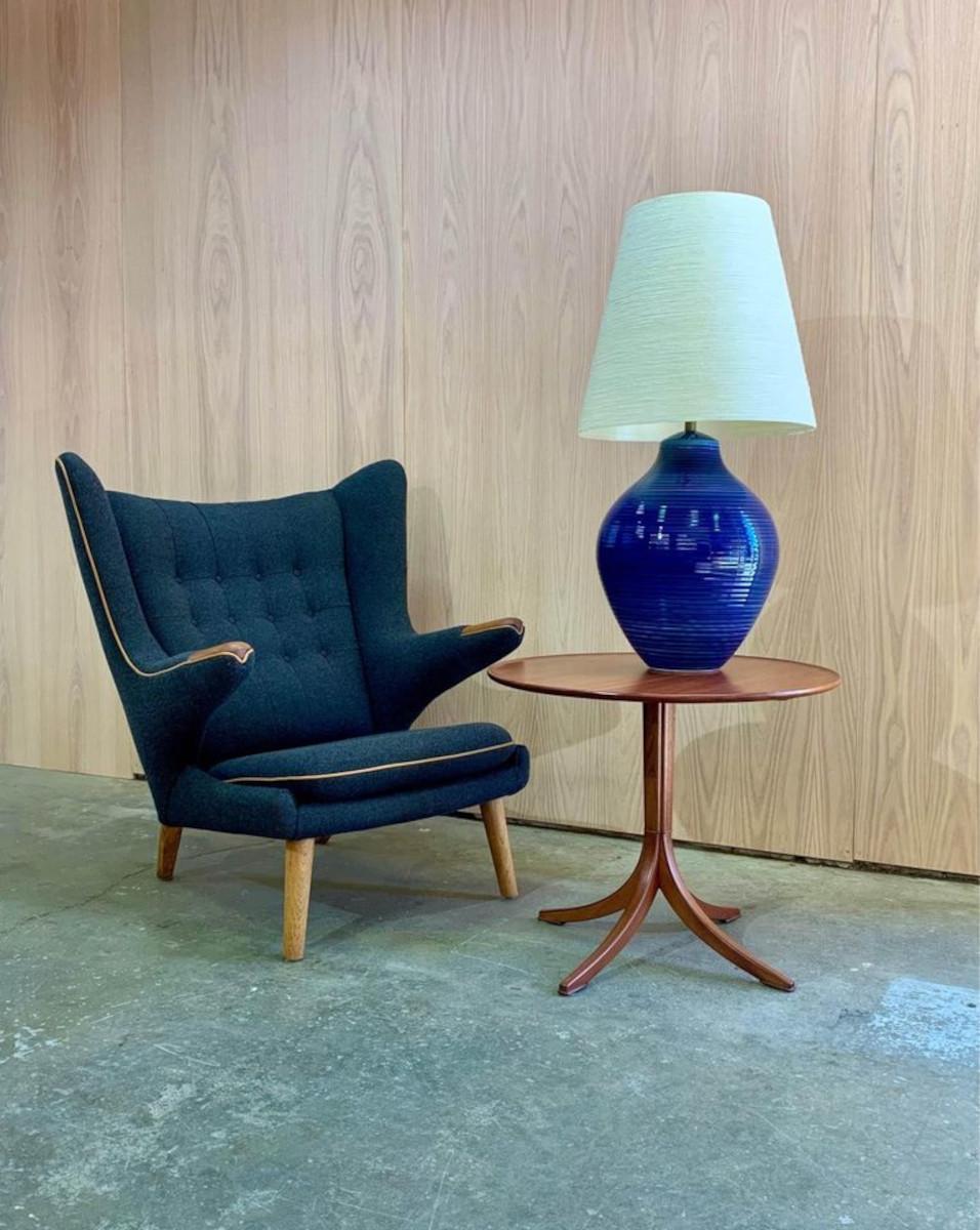 Mid-Century Modern 1960s Ceramic and Fibreglass “Lotte” Lamp by the Bostlund Family