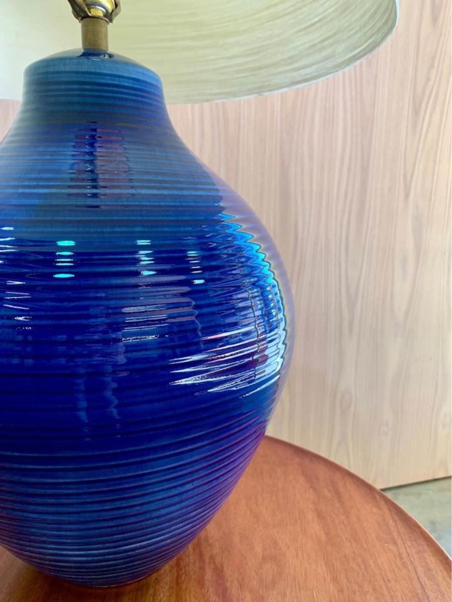 Mid-20th Century 1960s Ceramic and Fibreglass “Lotte” Lamp by the Bostlund Family