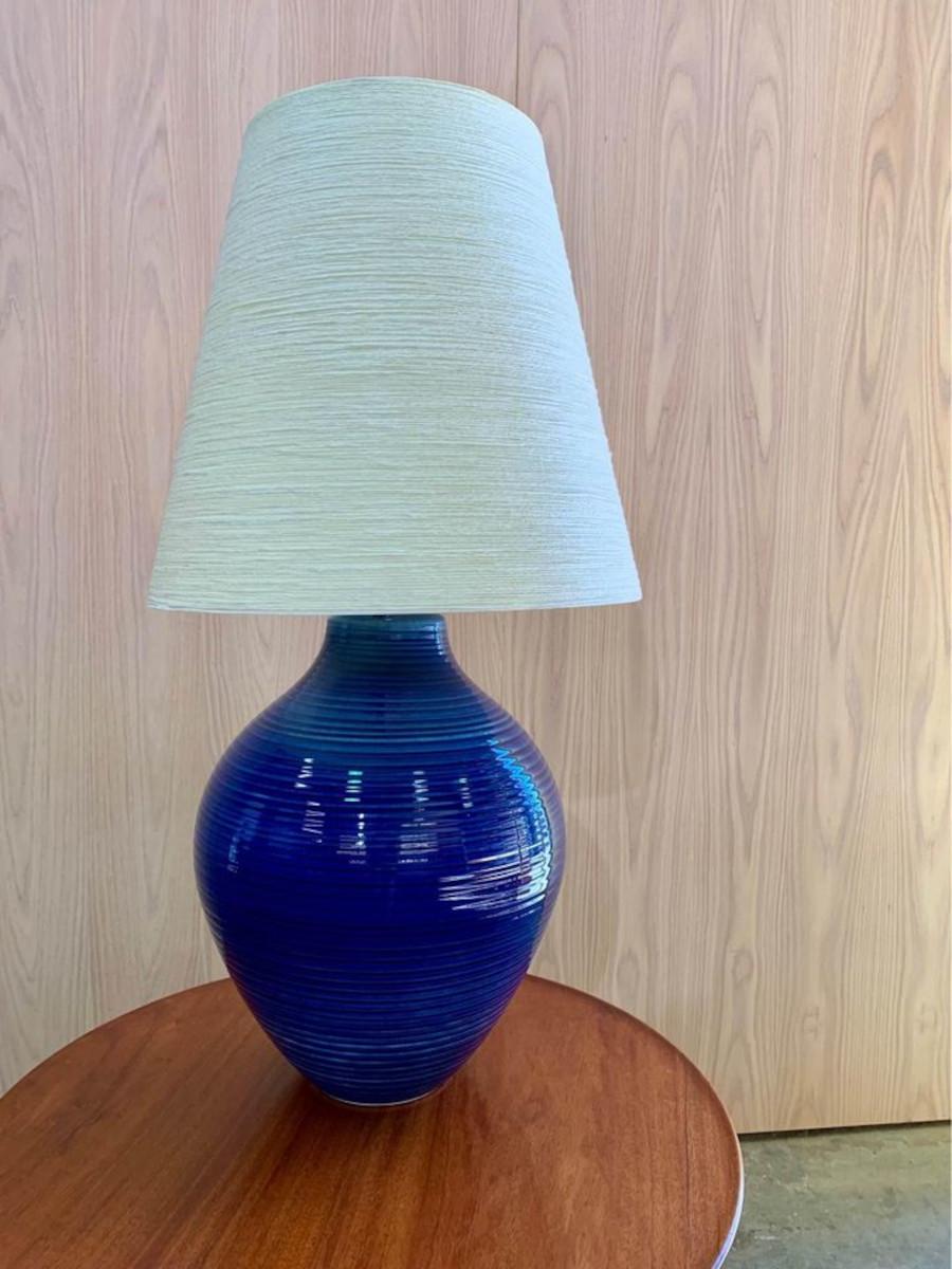 1960s Ceramic and Fibreglass “Lotte” Lamp by the Bostlund Family 1