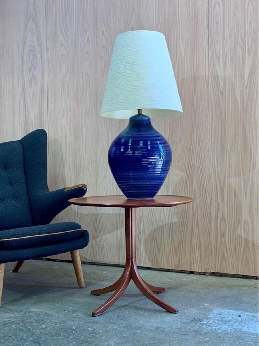 1960s Ceramic and Fibreglass “Lotte” Lamp by the Bostlund Family 2