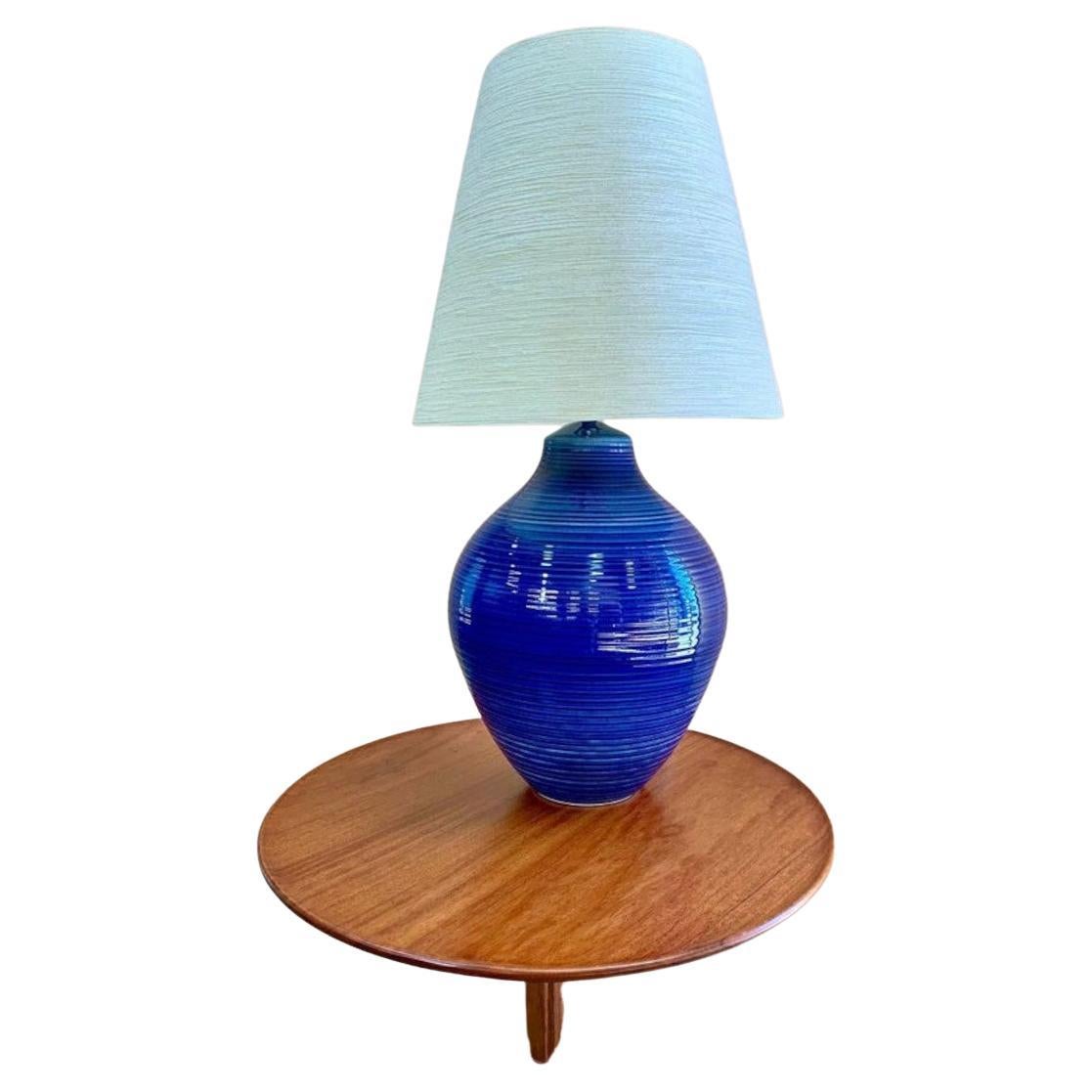 1960s Ceramic and Fibreglass “Lotte” Lamp by the Bostlund Family