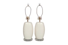 1960’s Ceramic and Lucite Table Lamps - a Pair