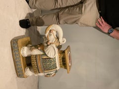 Table à éléphant en céramique des années 1960