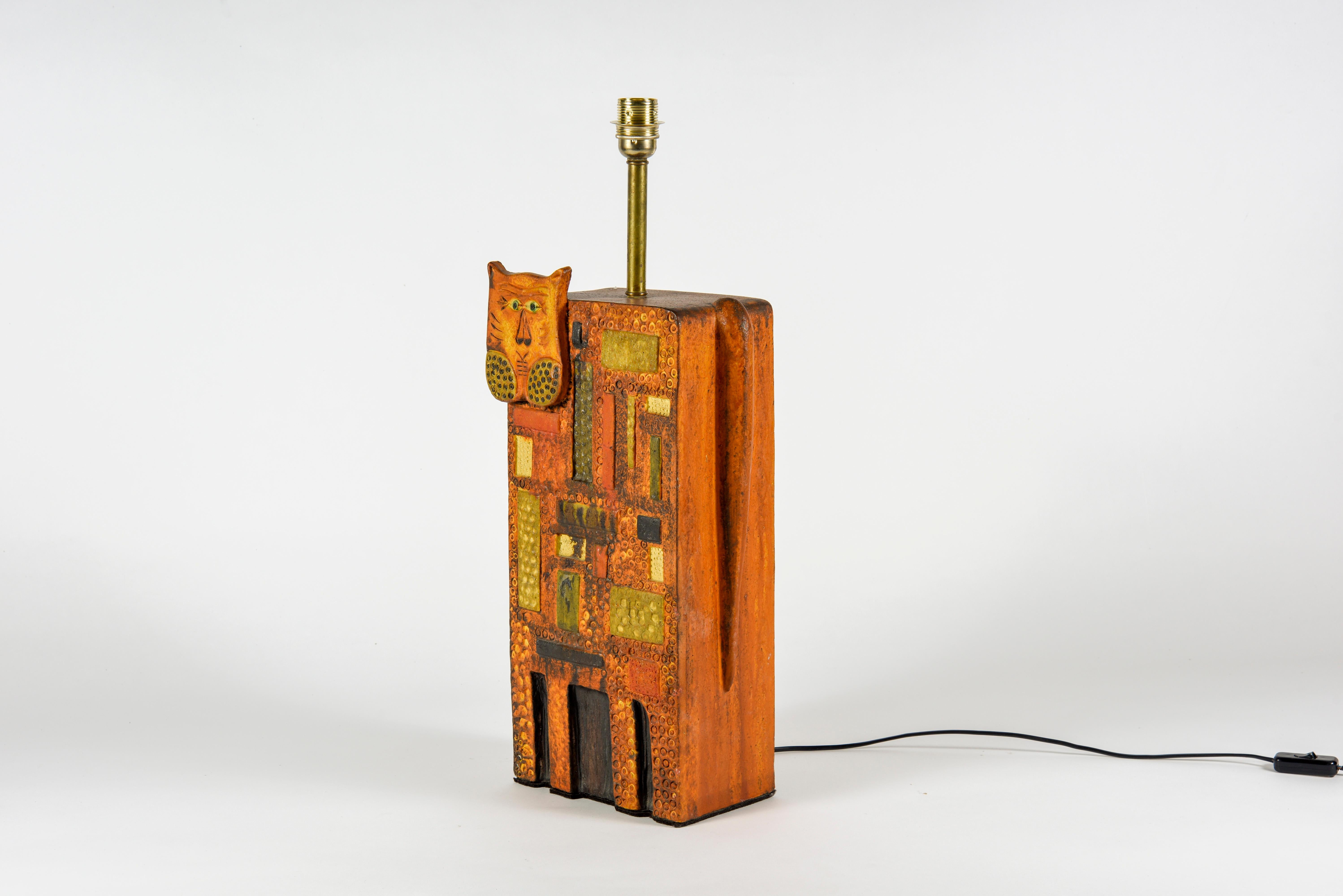 1960s Ceramic Lamp in the Style of Roger Capron 3