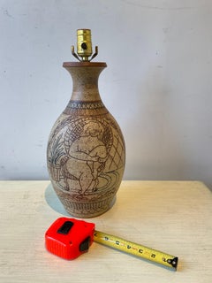 1960s Ceramic Lamp Of Nude Woman