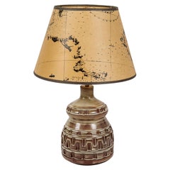 Lampe en céramique des années 1960 signée Besson 
