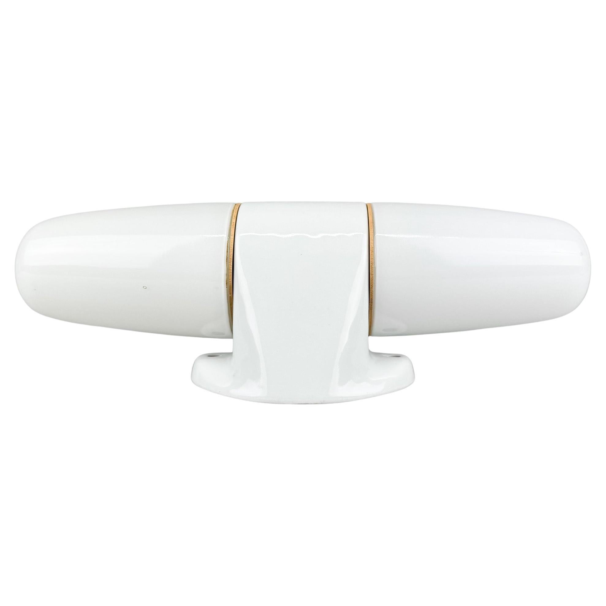 1960s Ceramic & Opaline Glass Double Wall Light