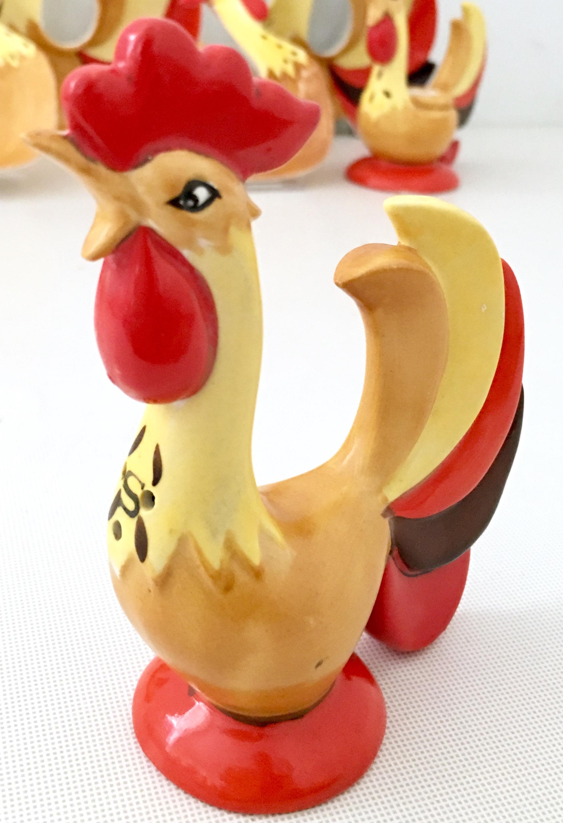 1960s Ceramic 'Red Rooster Coq Rougue' S/14 by, Holt Howard 4