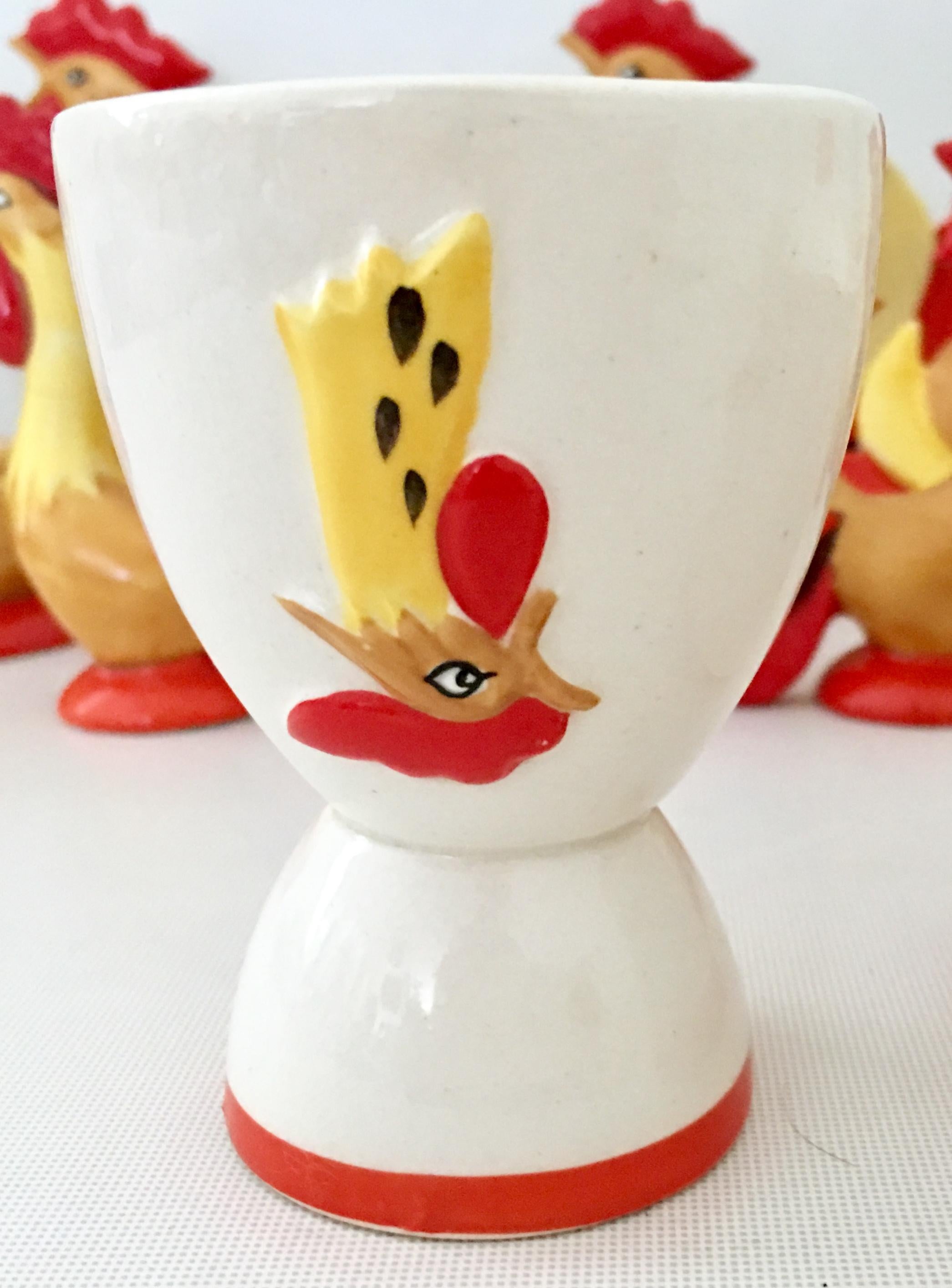 Japanese 1960s Ceramic 'Red Rooster Coq Rougue' S/14 by, Holt Howard