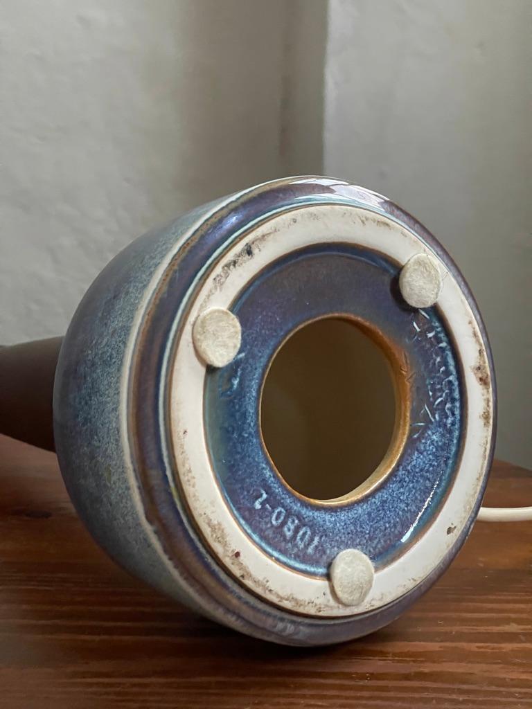 1960er Keramik-Tischlampe von Søholm mit dekoriertem Papierschirm im Vintage-Stil im Angebot 3