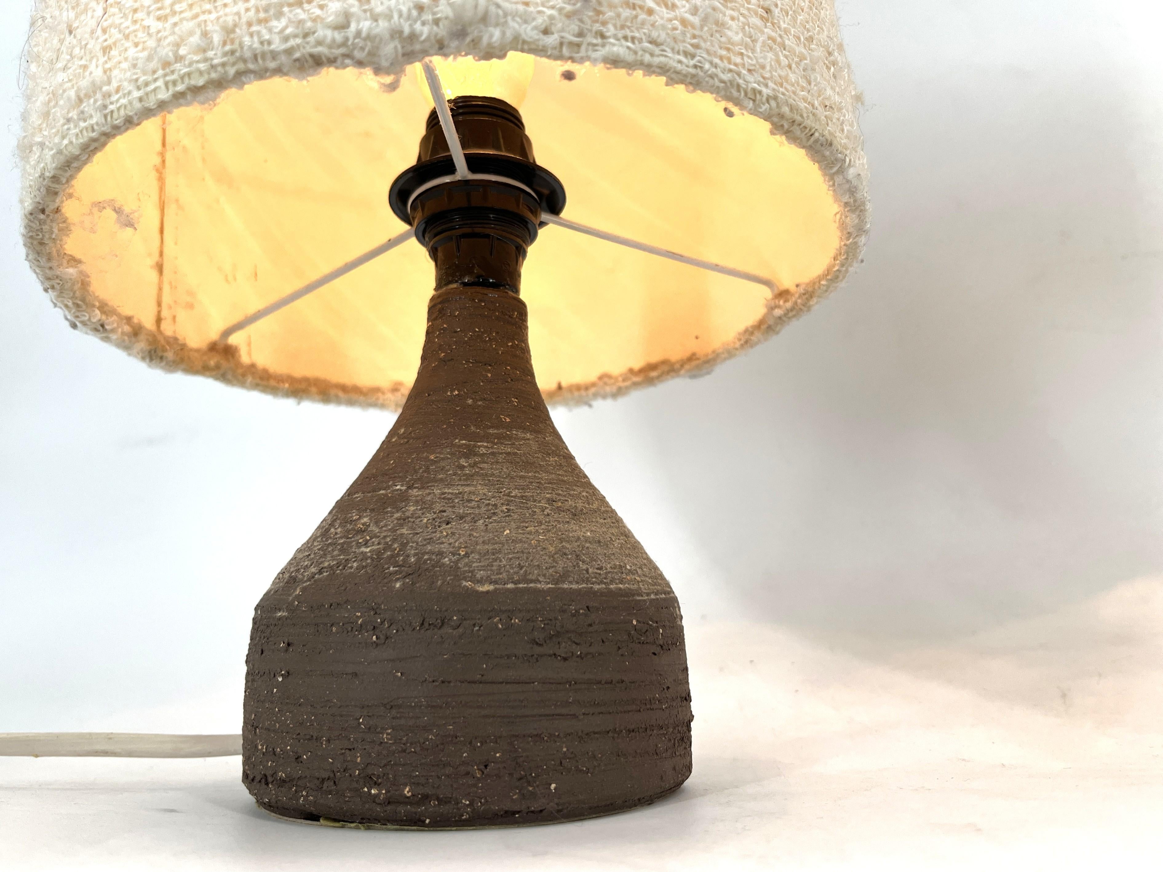 1960s Ceramic Table lamps With Original Fabric Shade From Krösselbach For Sale 2