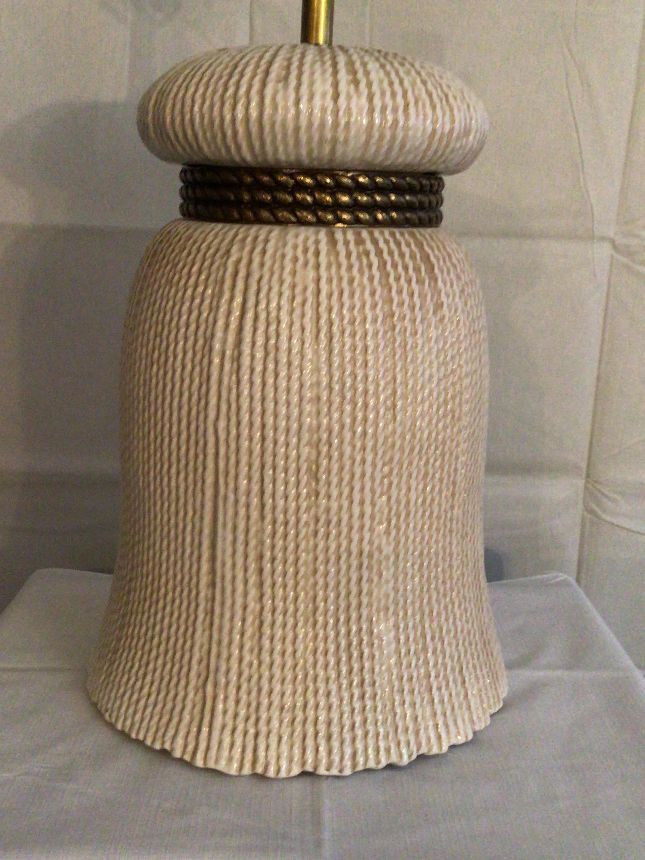 1960s ceramic tassel table lamp.