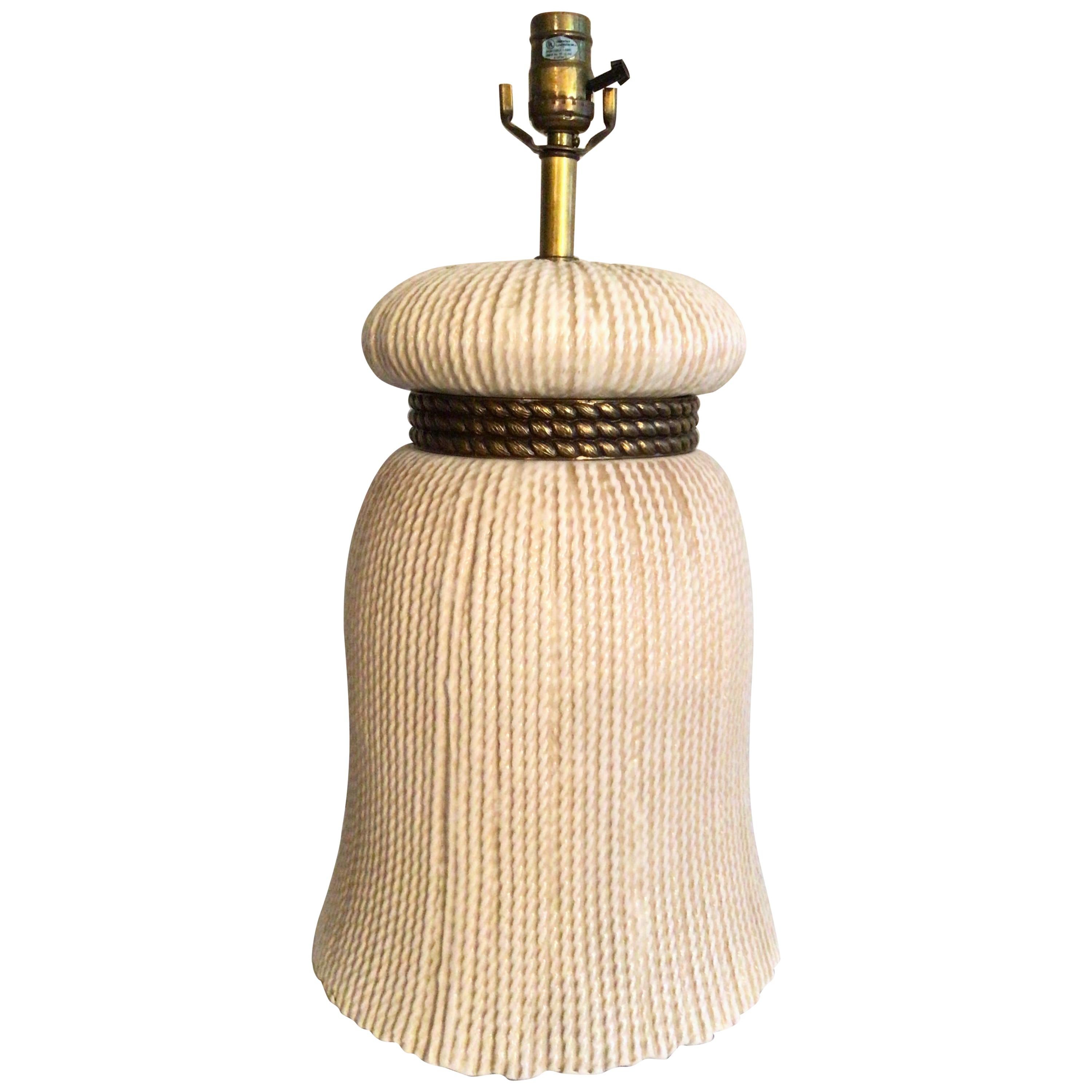 1960s Ceramic Tassel Table Lamp