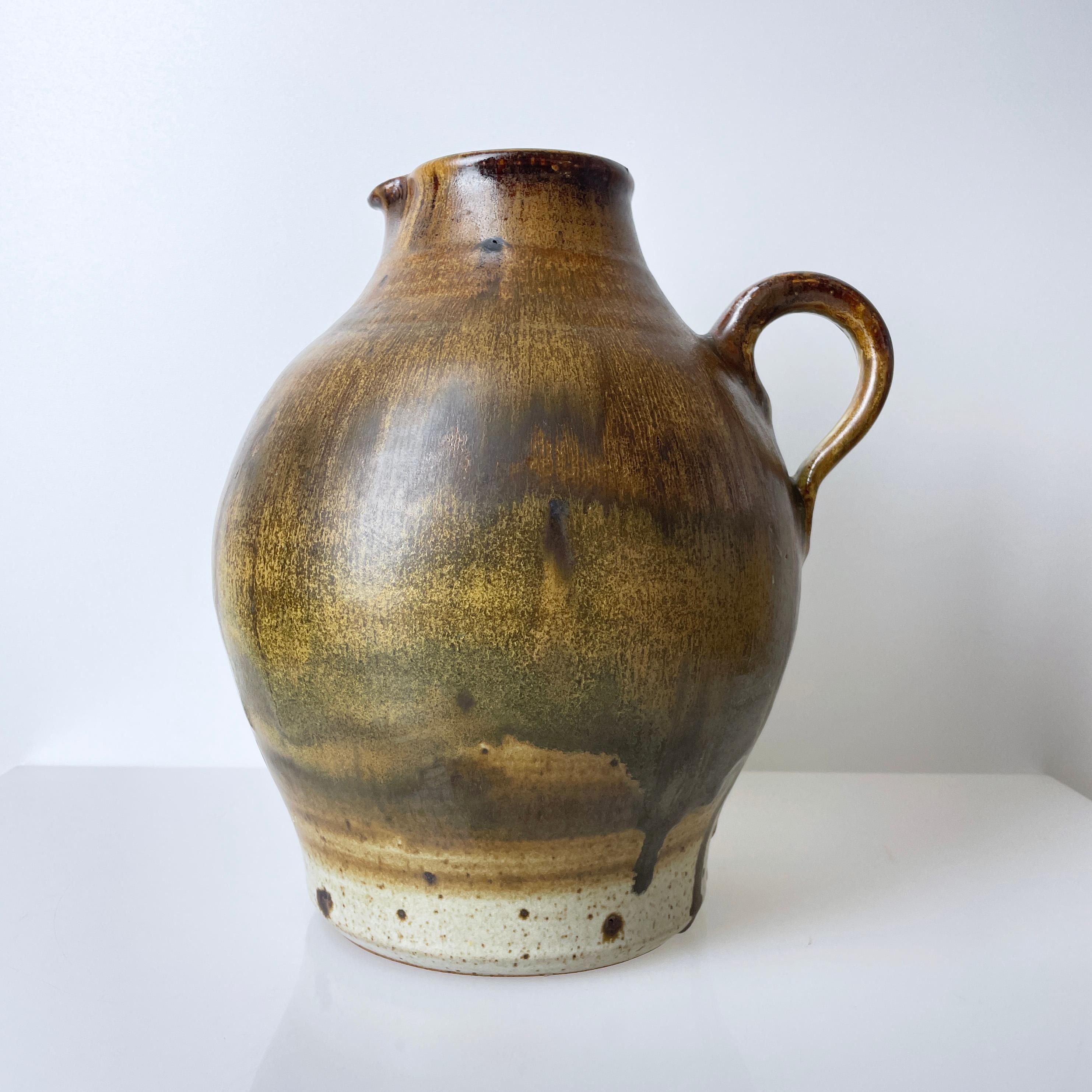 Mid-Century Modern 1960's Arnold Zahner ceramic vase - Rheinfelden Keramik, Switzerland (hand made) For Sale