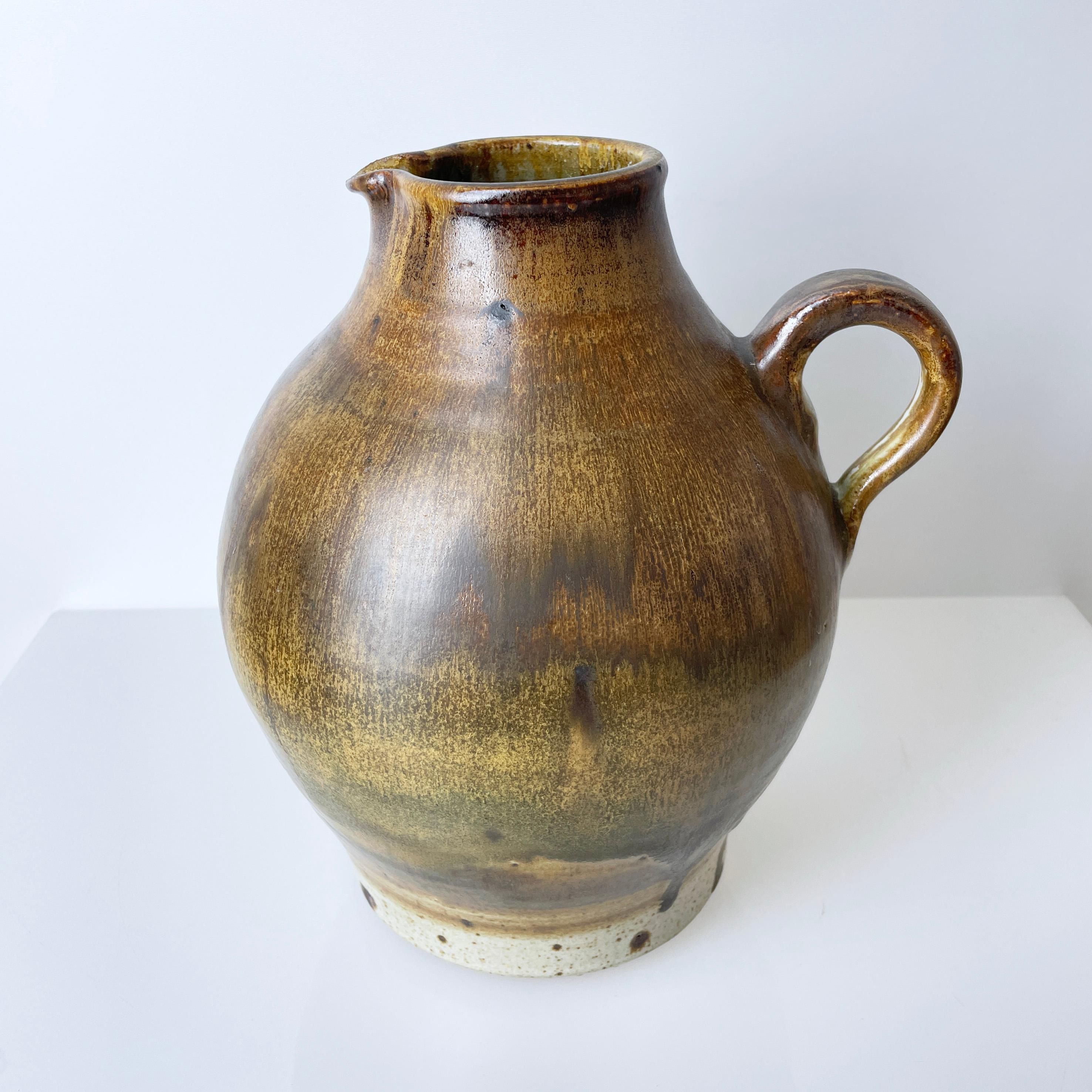 Swiss 1960's Arnold Zahner ceramic vase - Rheinfelden Keramik, Switzerland (hand made) For Sale