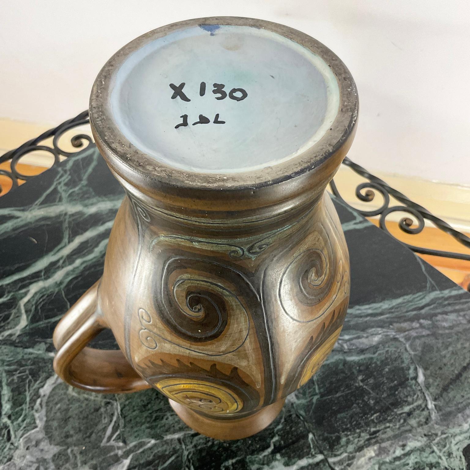 1960s Keramik Vase Krug von Jean De Lespinasse Frankreich Nizza (Moderne der Mitte des Jahrhunderts) im Angebot
