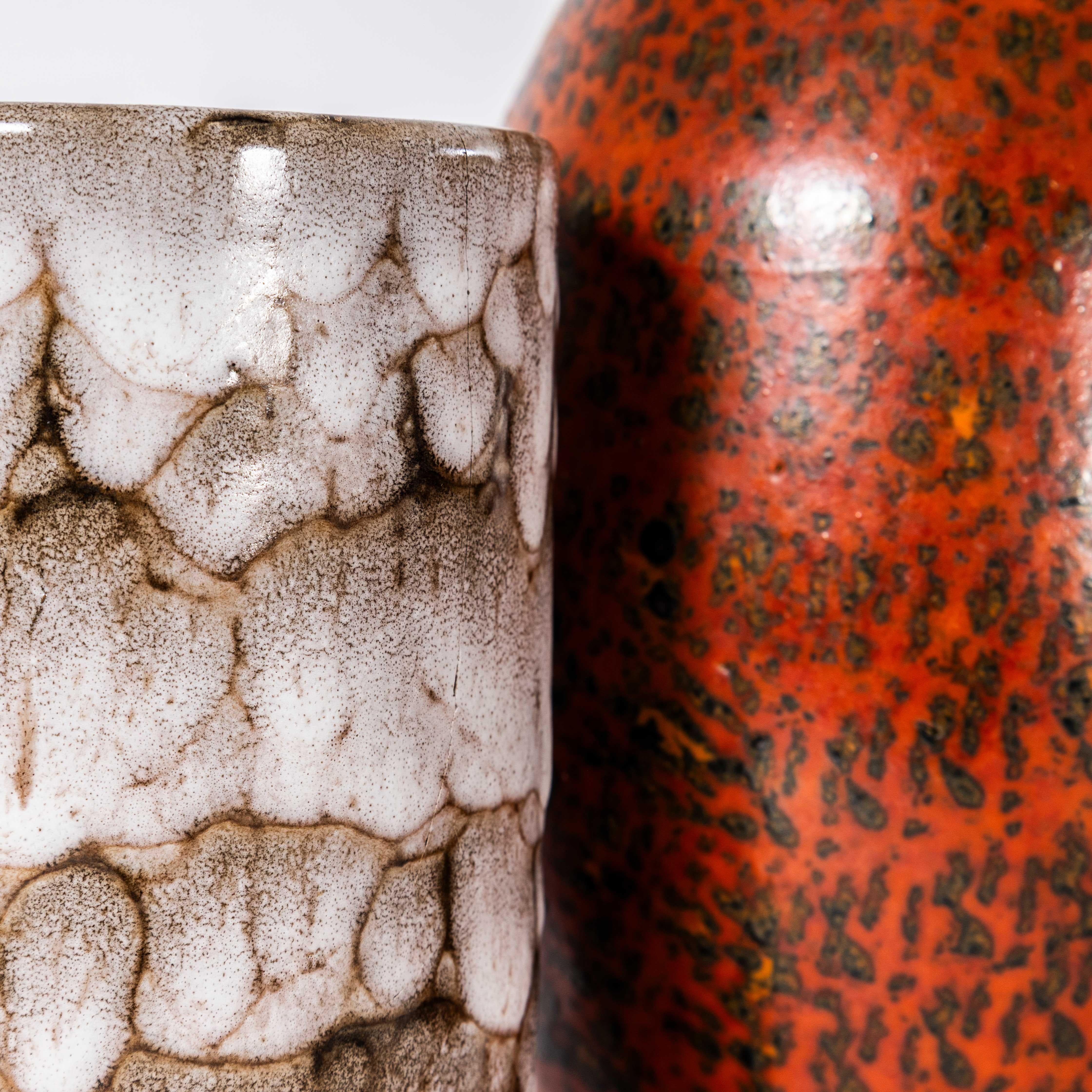 Europeo Vasi in ceramica anni '60 - Lava calda - Set di tre vasi in vendita