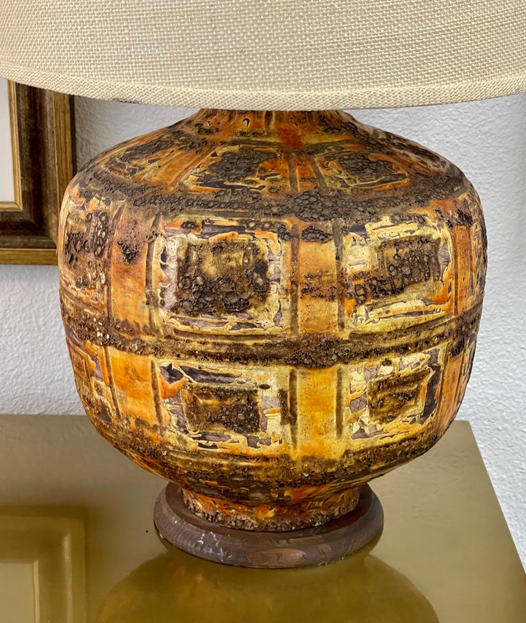 1960's Ceramic Volcanic Lava Lamp at 1stDibs