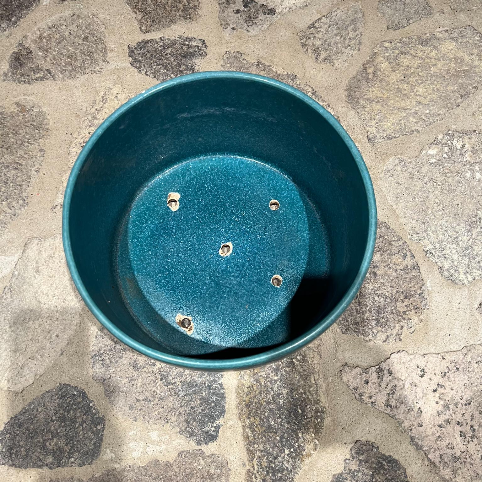 Américain Poterie céramique poterie turquoise jardinière architecturale Pot Californie des années 1960 en vente