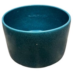 1960s Ceramics Pottery Turquoise Architectural Planter Pot California