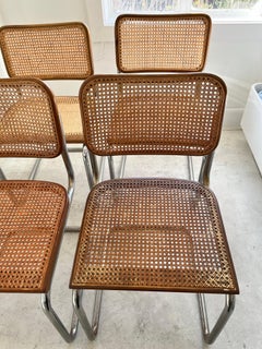 Juego de 4 sillas voladizas Cesca de Marcel Breuer para Knoll Int., años 60