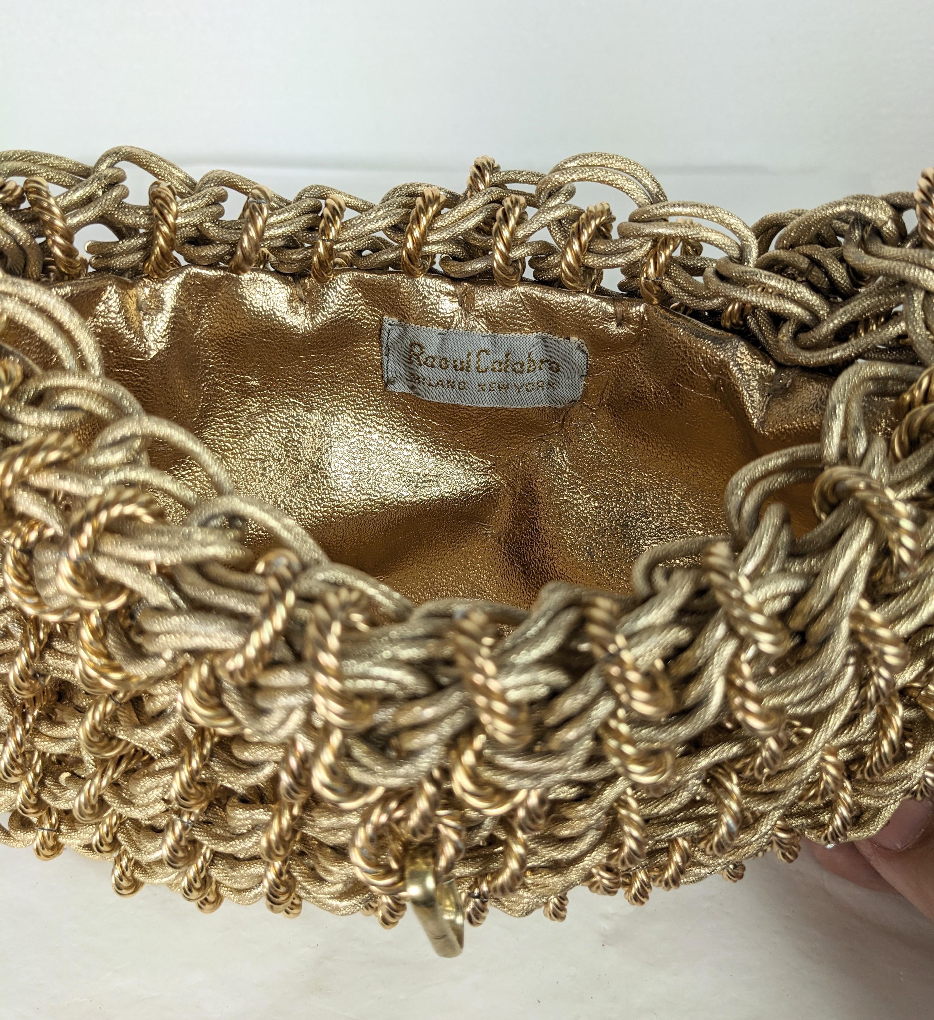 Women's 1960's Chain Mesh Shoulder Bag, Raoul Calabro For Sale