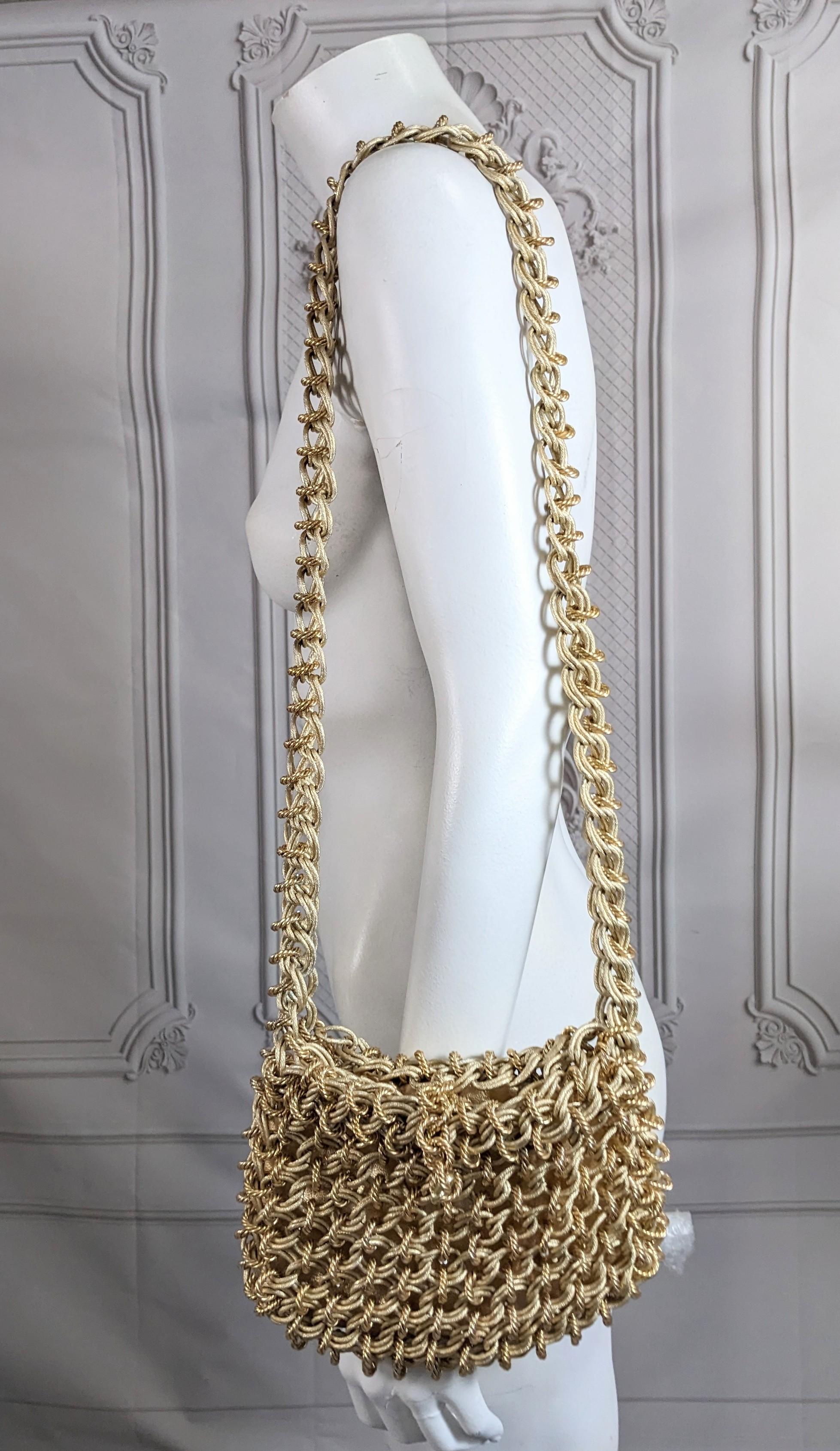 1960's Chain Mesh Shoulder Bag, Raoul Calabro For Sale 2