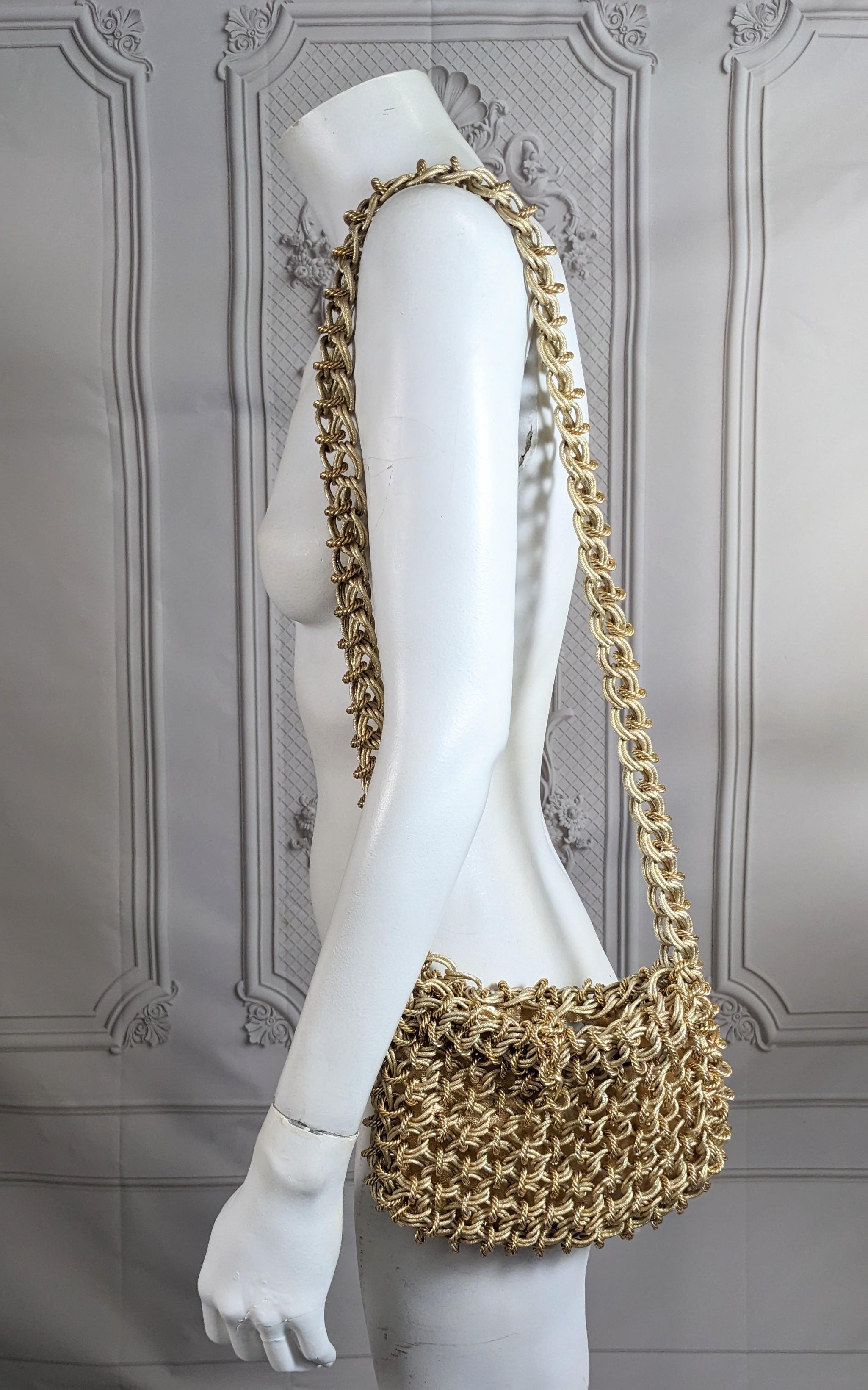1960's Chain Mesh Shoulder Bag, Raoul Calabro For Sale 3