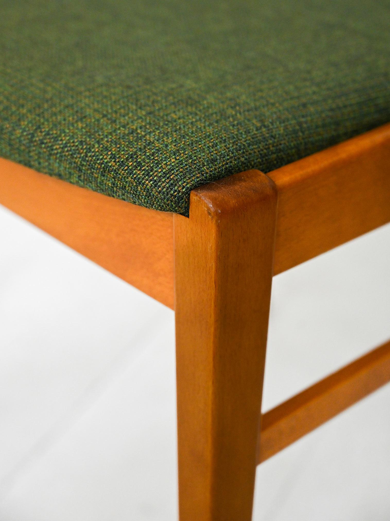 1960s Chairs with Green Fabric 2